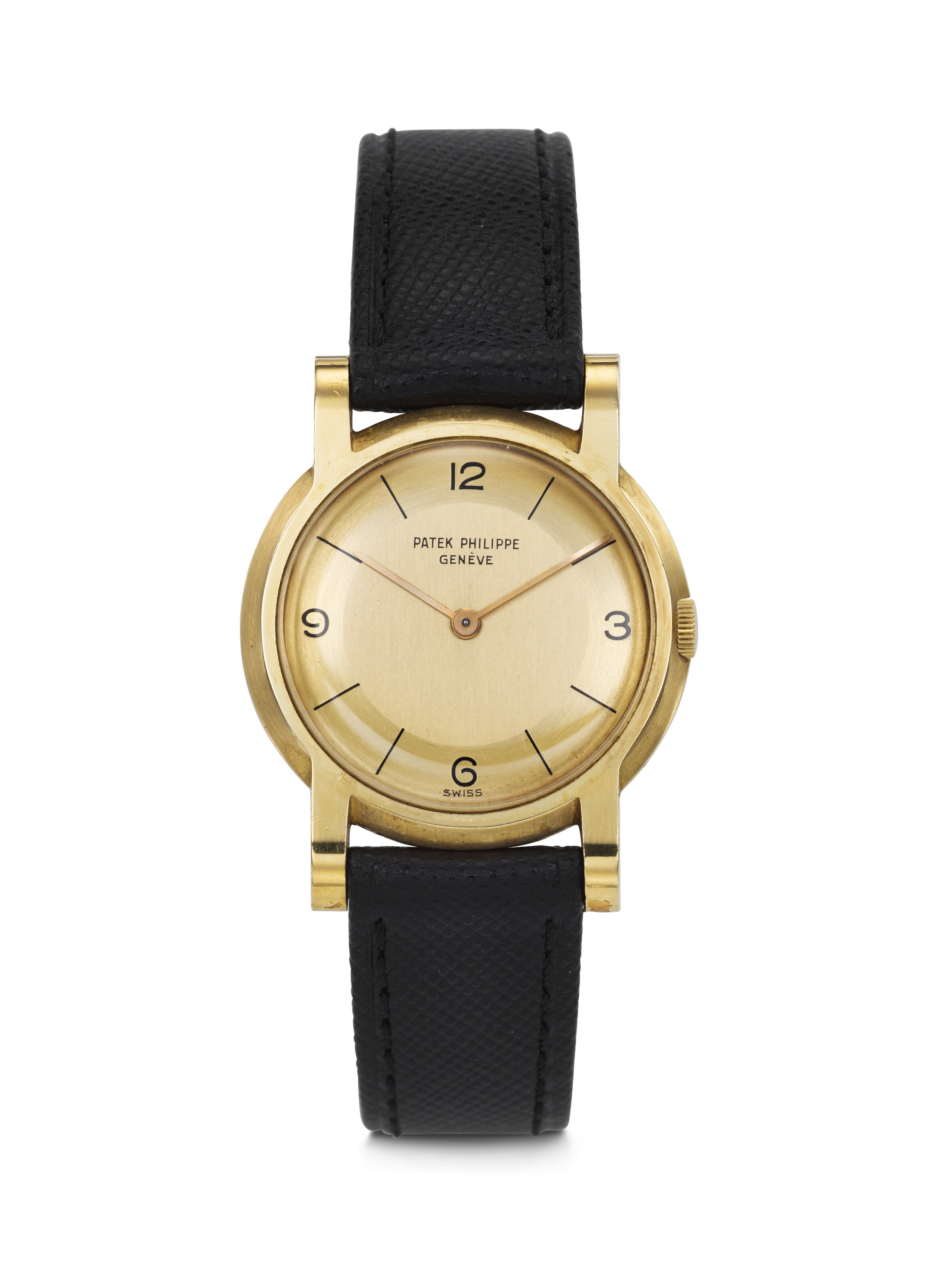 PATEK PHILIPPE EXTREMELY RARE AND WELL PRESERVED YELLOW GOLD CALATRAVA WITH TWO TONE DIAL REF. 2505 Christie s
