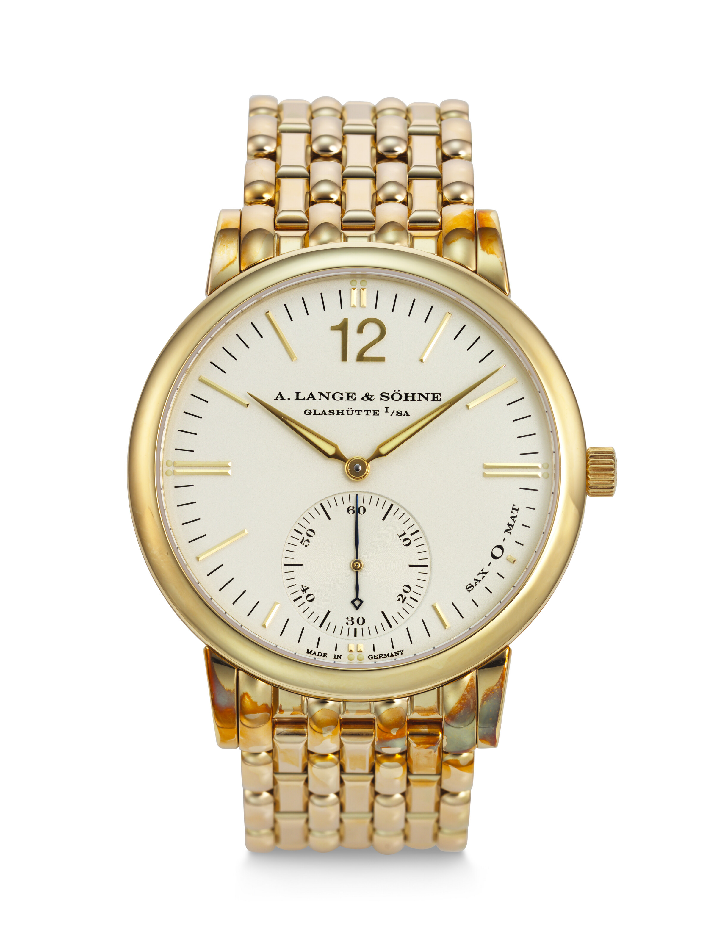 A. LANGE & SÖHNE, VERY ATTRACTIVE AND HEAVY YELLOW GOLD 'SAXONIA