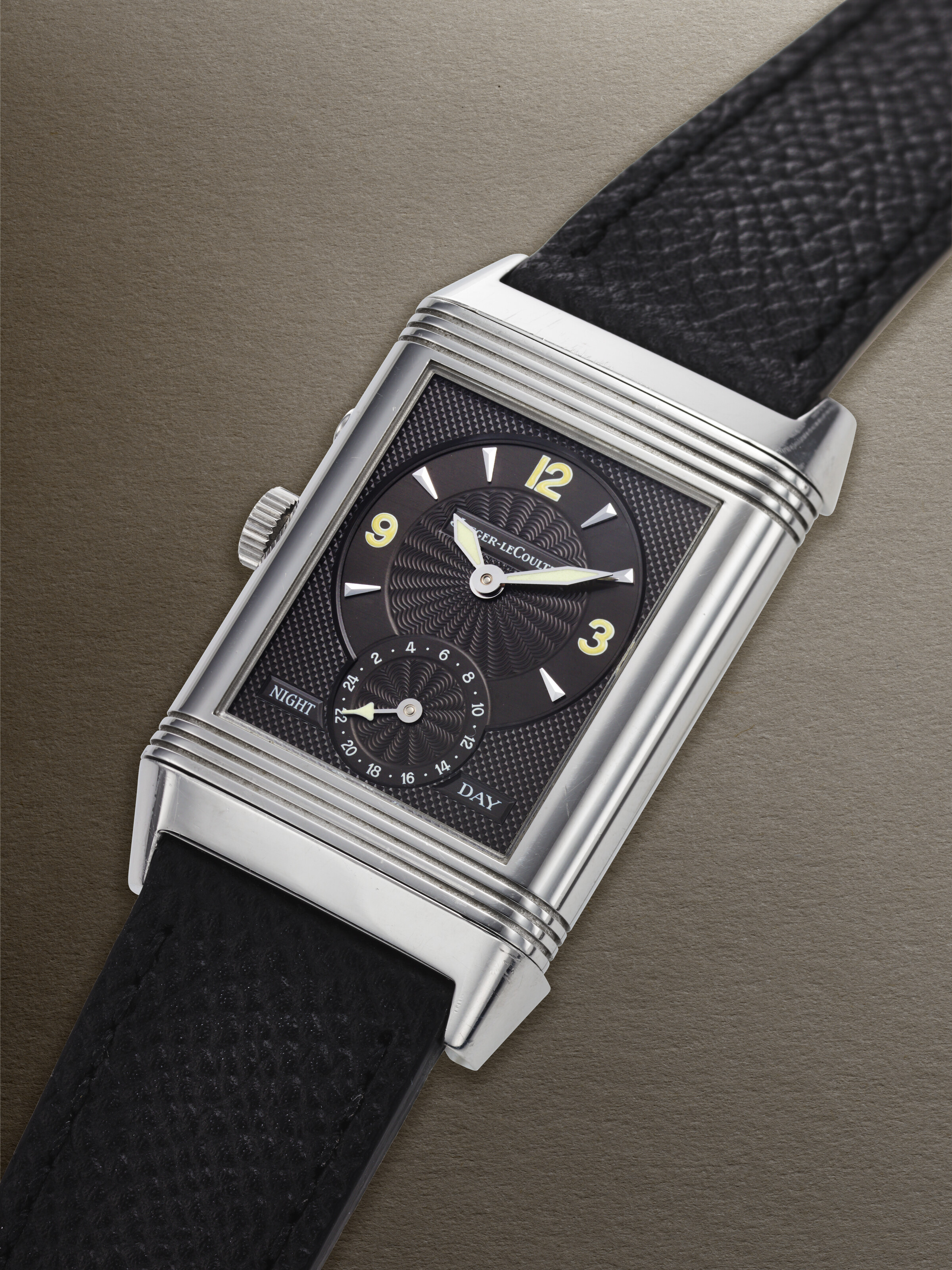 JAEGER-LECOULTRE, STAINLESS STEEL DUAL TIME 'REVERSO DUO FACE