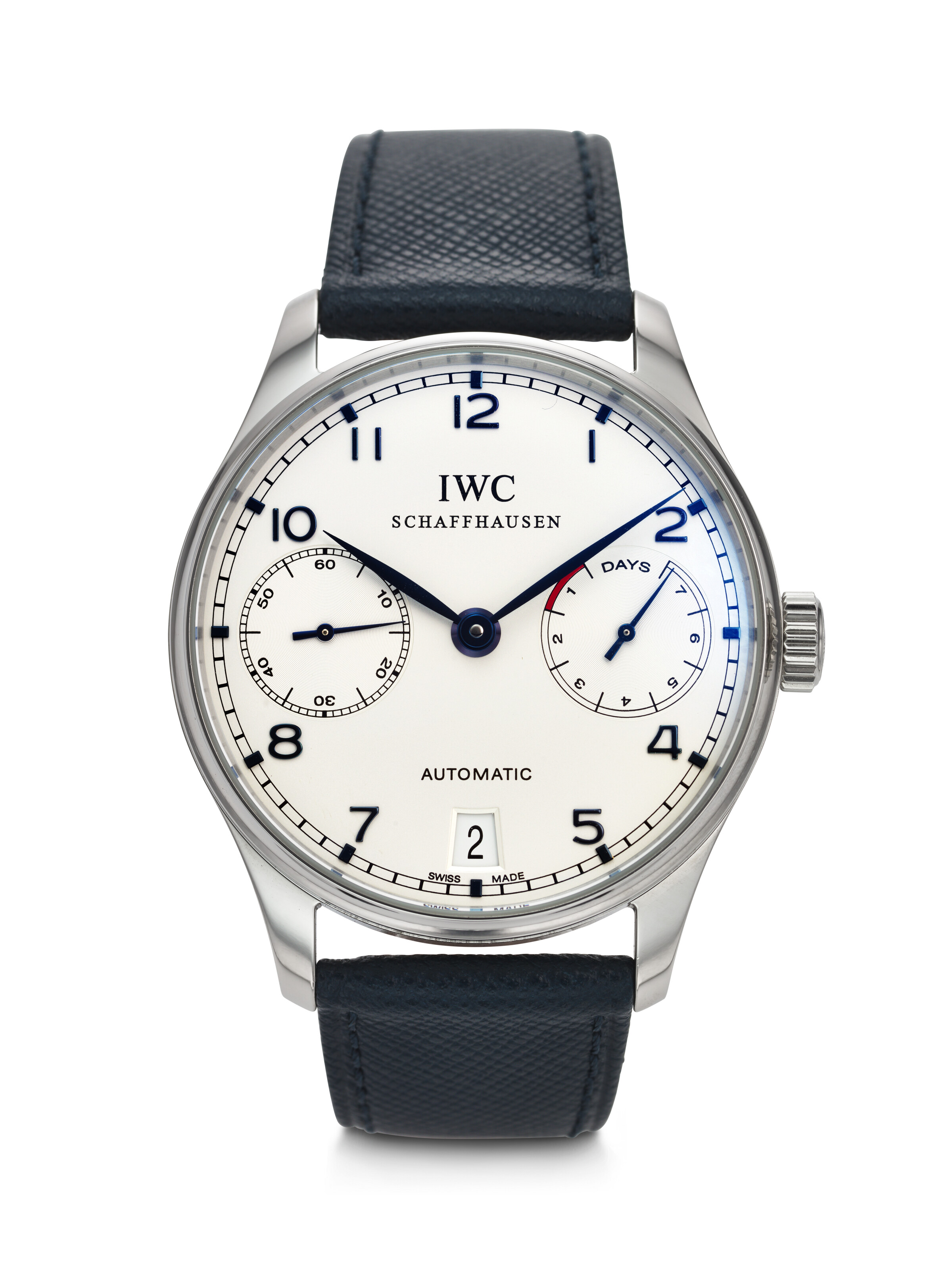 IWC, STAINLESS STEEL 'PORTUGIESER' WITH DATE AND 7-DAY POWER