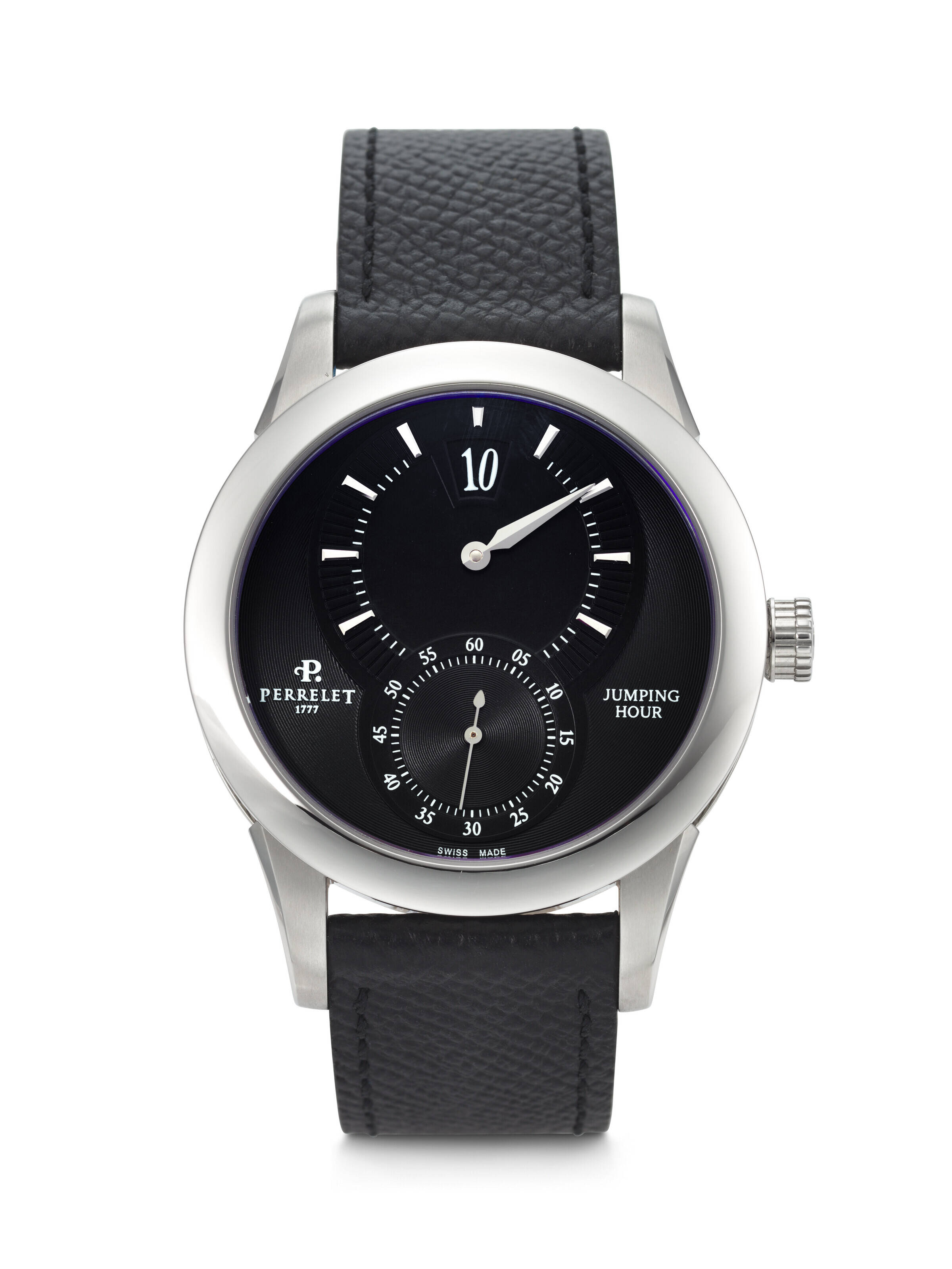 purazuma0620Malorian Overture リボルバー PERRELET, STAINLESS STEEL JUMPING HOUR WRISTWATCH, REF. A1037/7