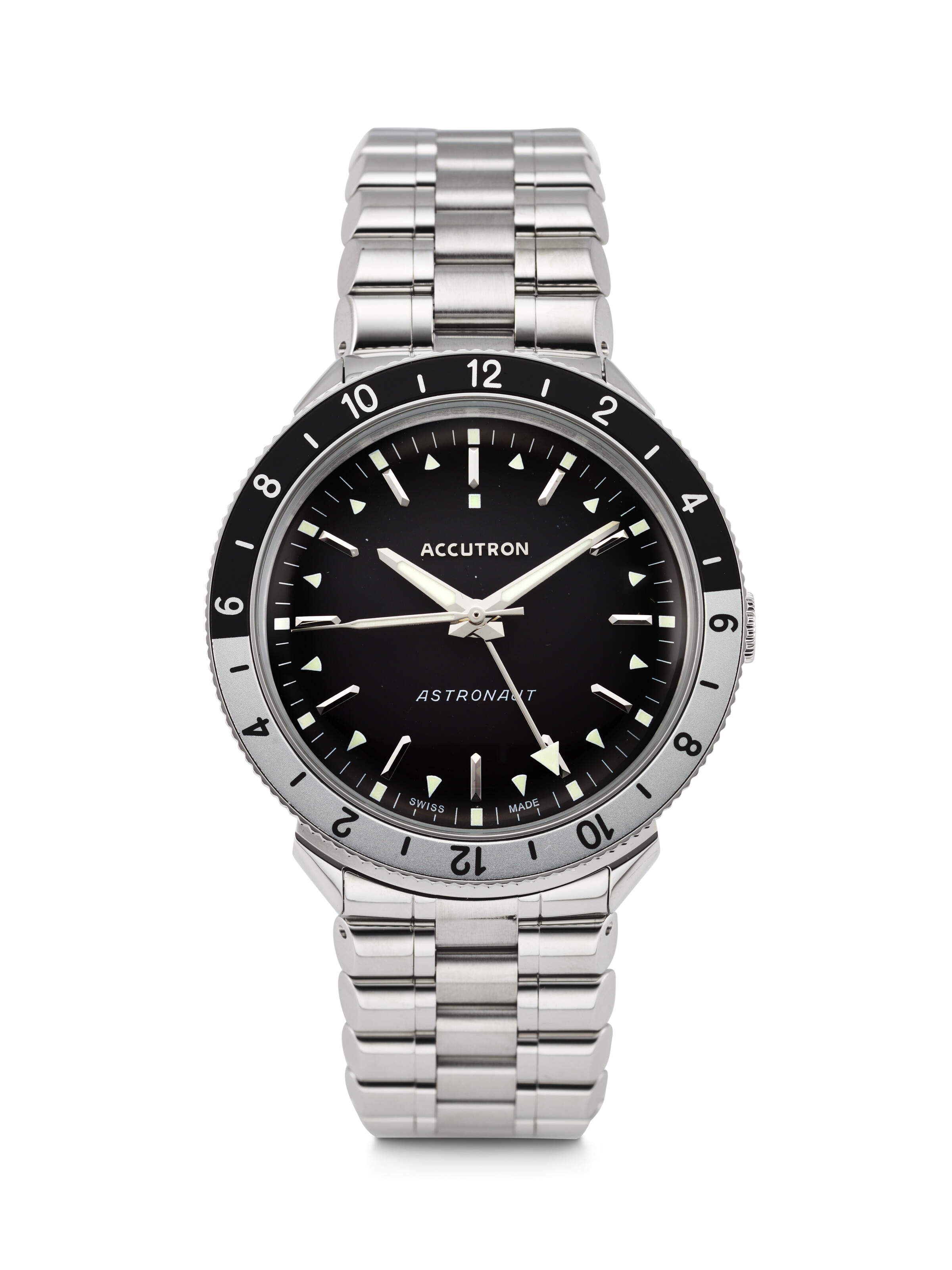 BULOVA ACCUTRON, LIMITED EDITION STAINLESS STEEL DUAL TIME
