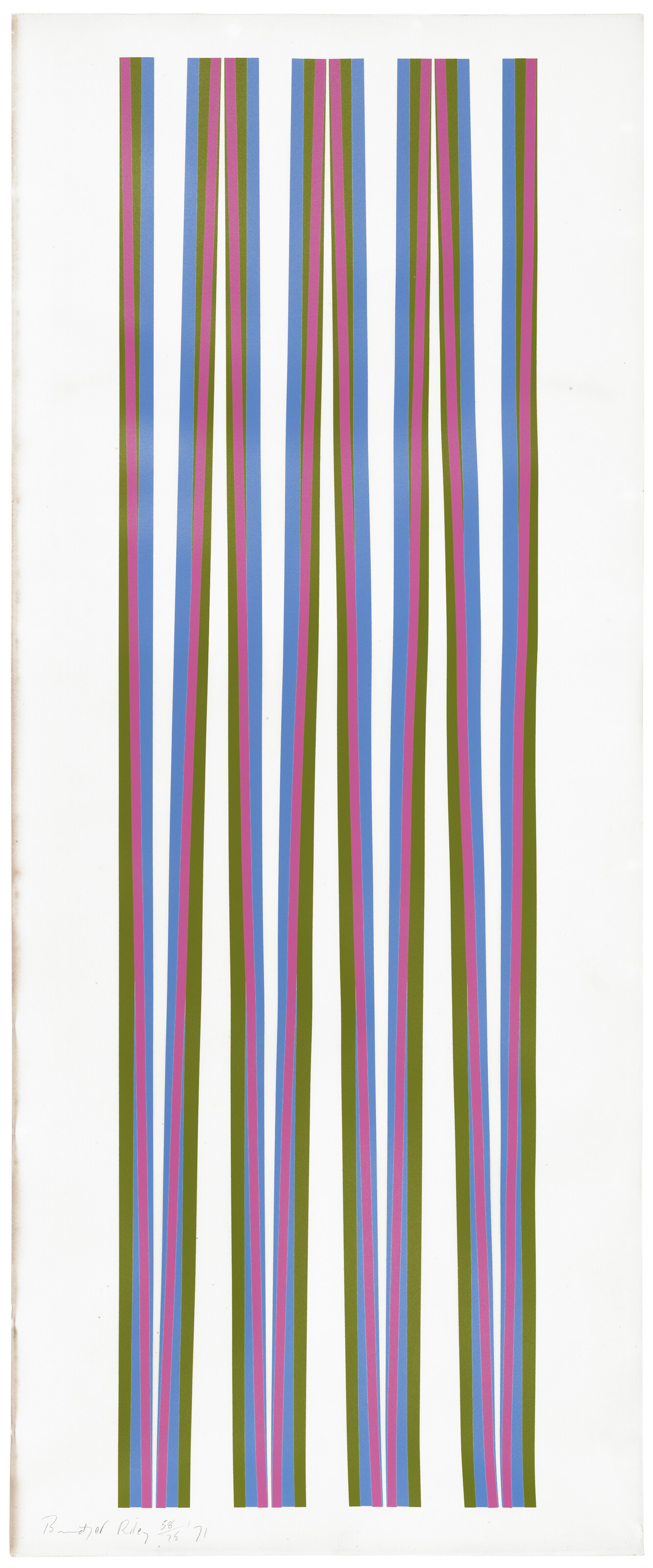 BRIDGET RILEY (B. 1931), Untitled (Elongated Triangles 5) | Christie’s