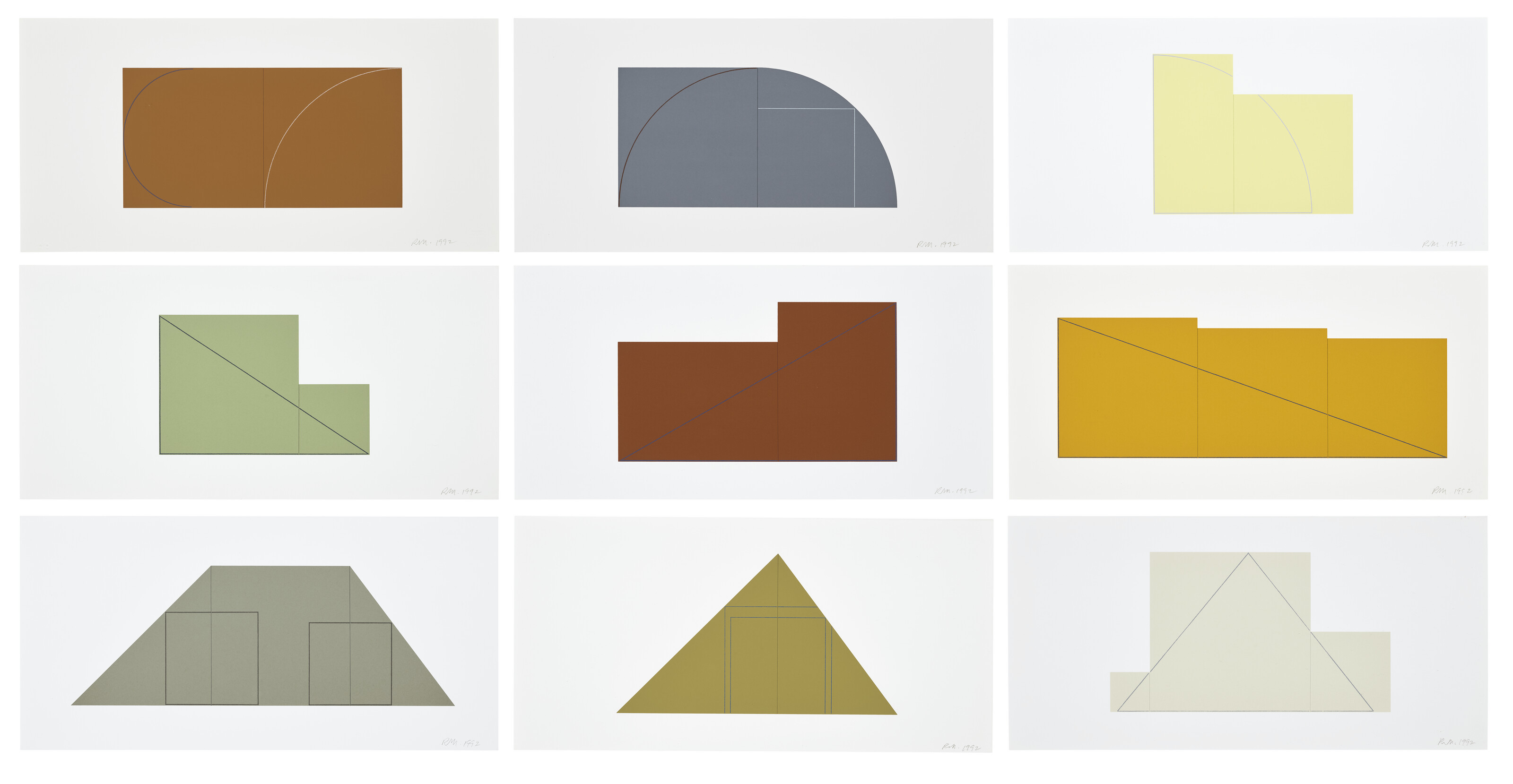 ROBERT MANGOLD (B. 1937), Multiple Panel Paintings 1973-1976 B