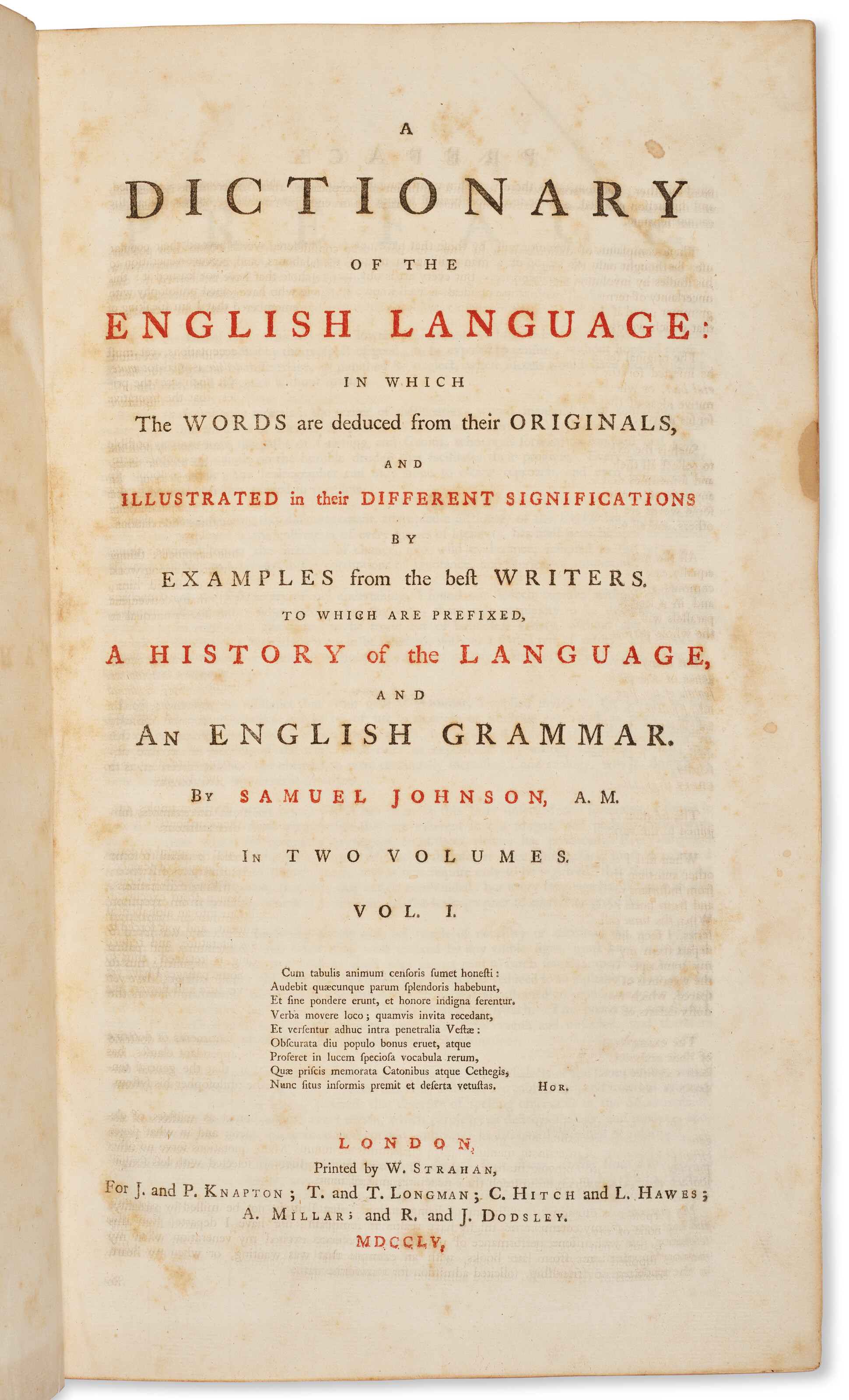 The Dictionary, Samuel Johnson, 1755 | Christie's