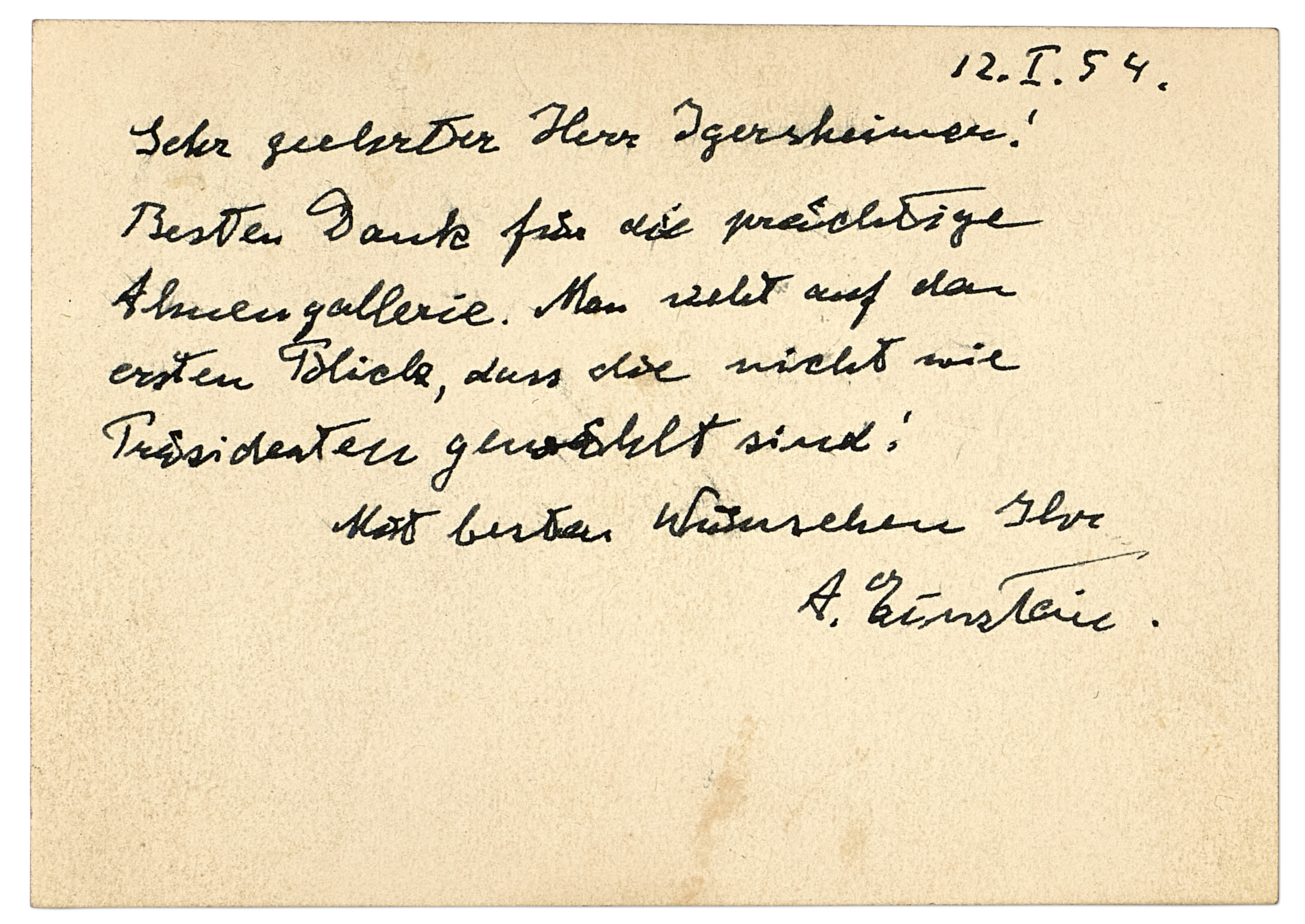 "You can tell at first glance that they weren't chosen like presidents