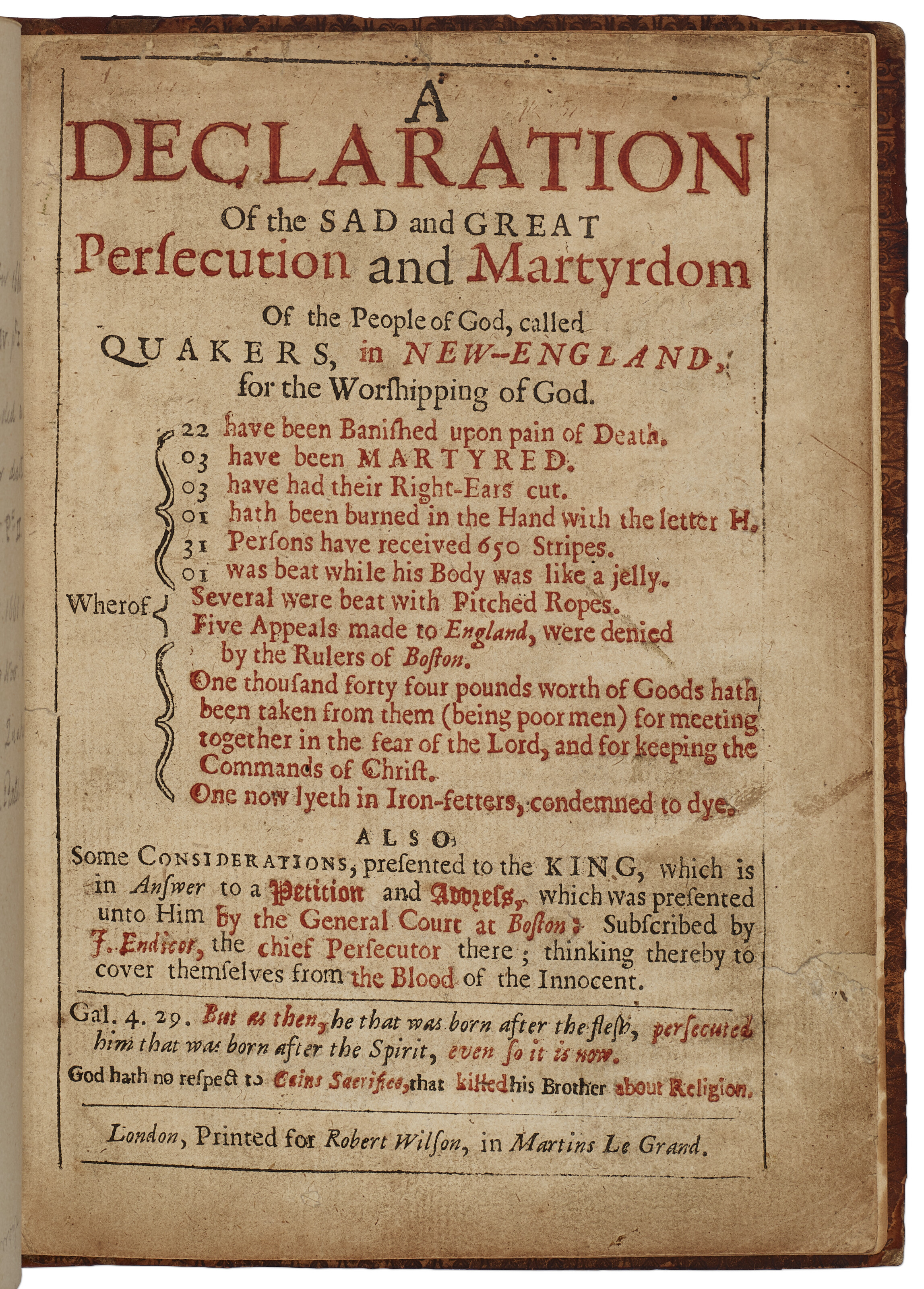 A Declaration of the Sad and Great Persecution and Martyrdom of the ...
