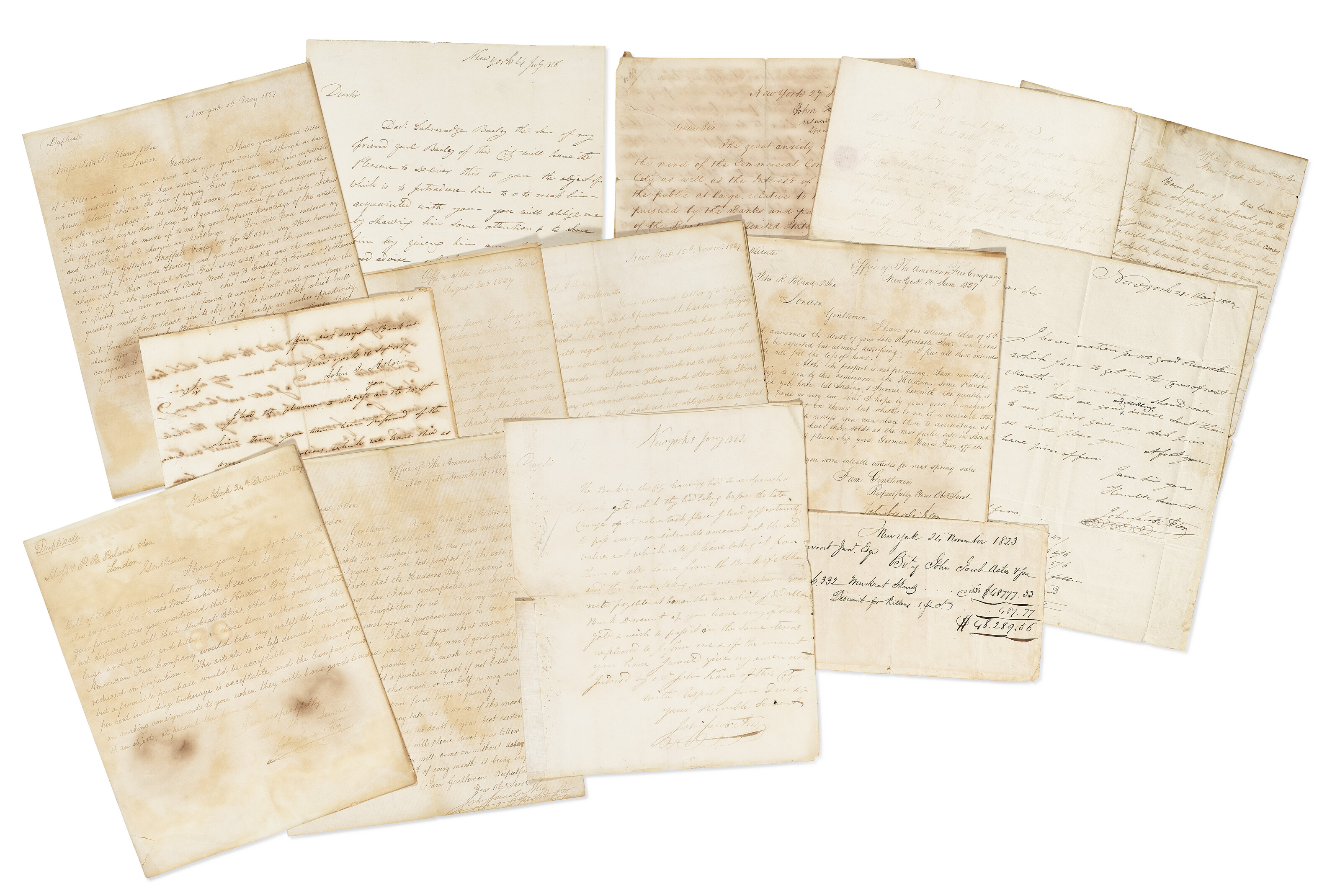 An archive documenting his rise in the fur trade, John Jacob Astor
