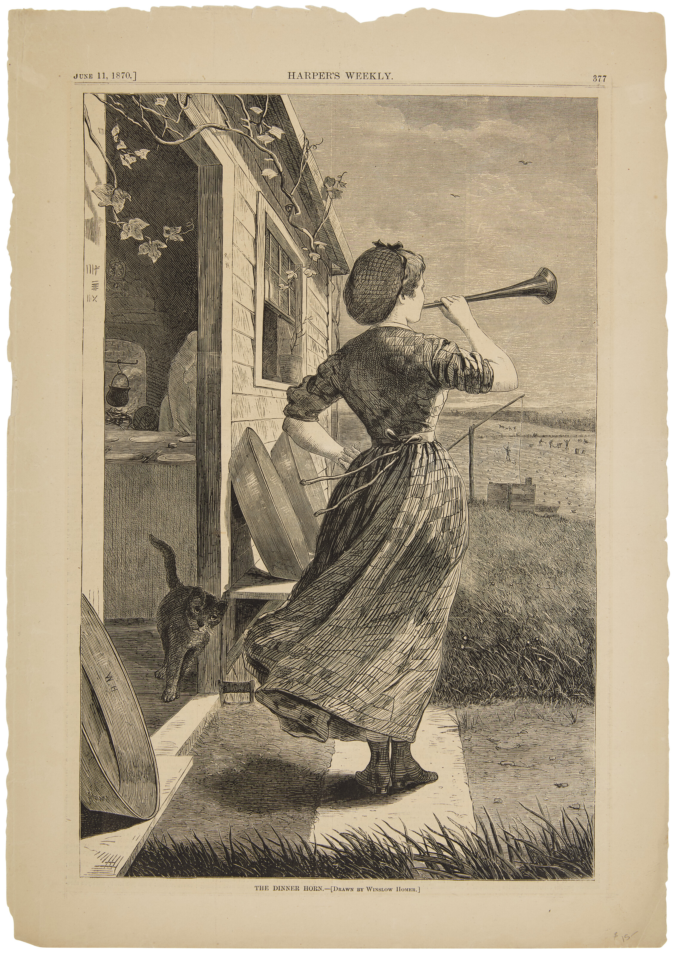 The Dinner Horn, from Harper's Weekly