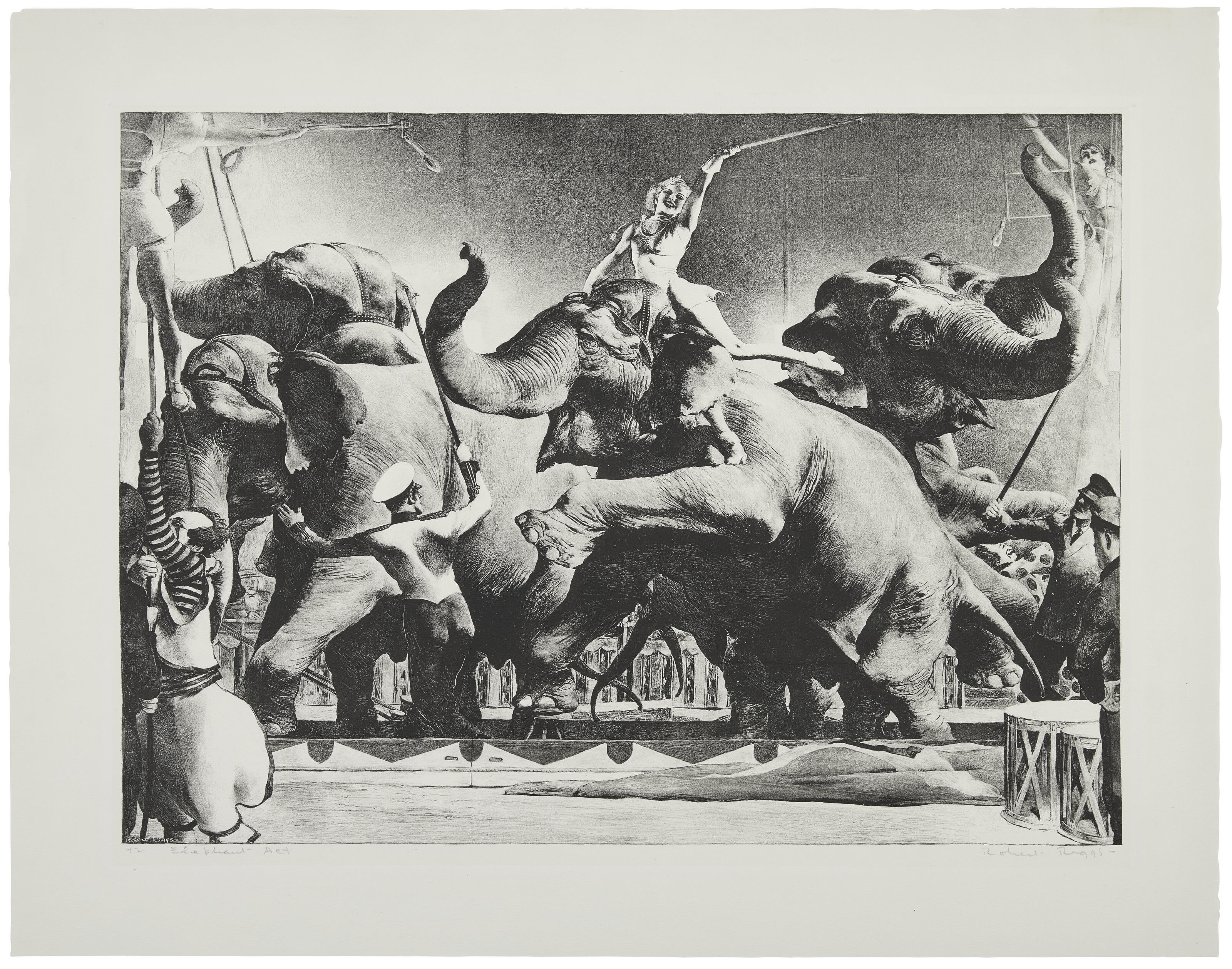 ROBERT RIGGS (1896-1970), Elephant Act | Christie’s