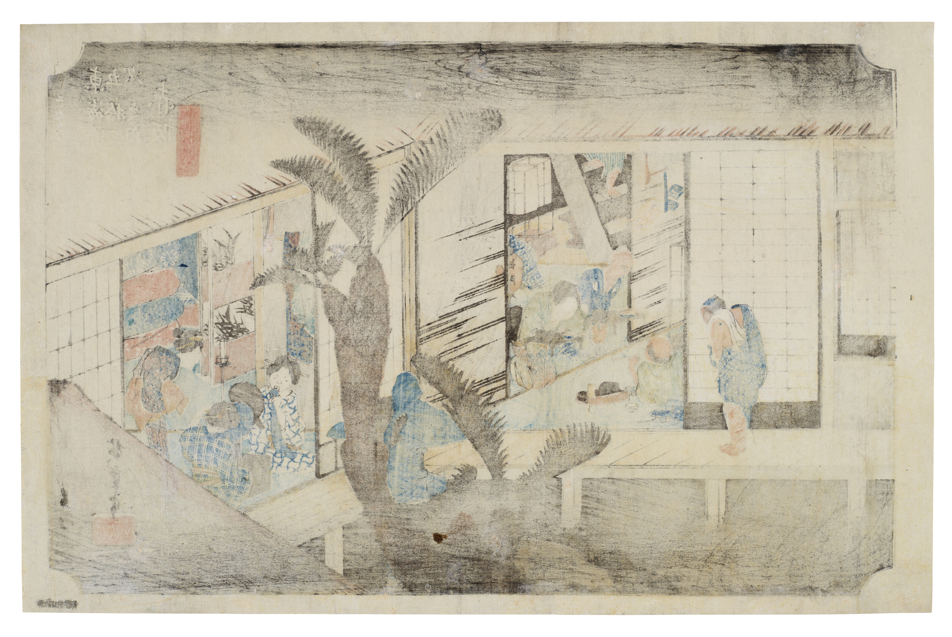 UTAGAWA HIROSHIGE (1797-1858), Akasaka, ryosha shofu no zu (Akasa