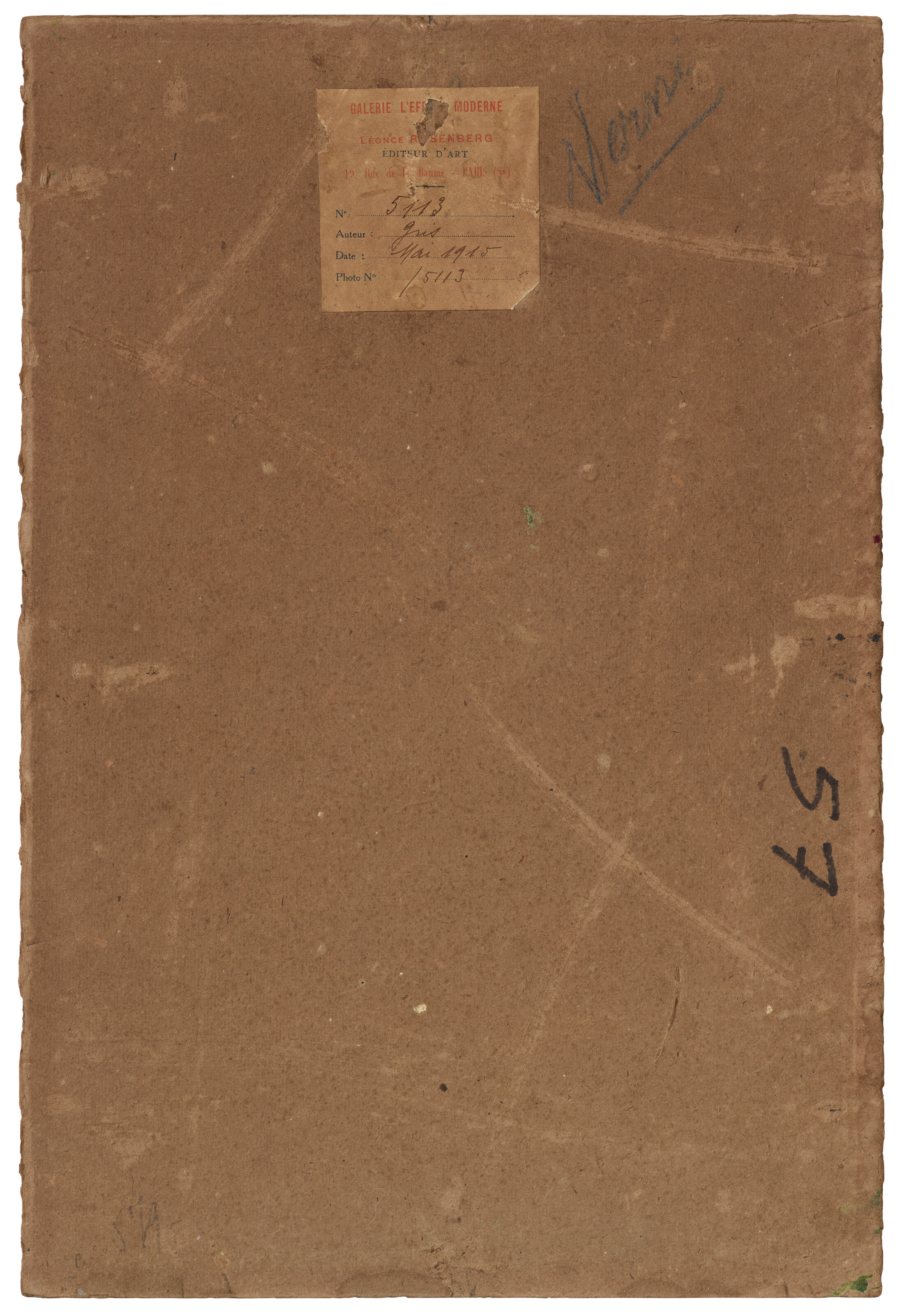 Juan Gris、BOUTEILLE ET VERRE、海外版超希少レゾネ Juan Gris (1887-1927), Bouteille, verre et journal | Christie's