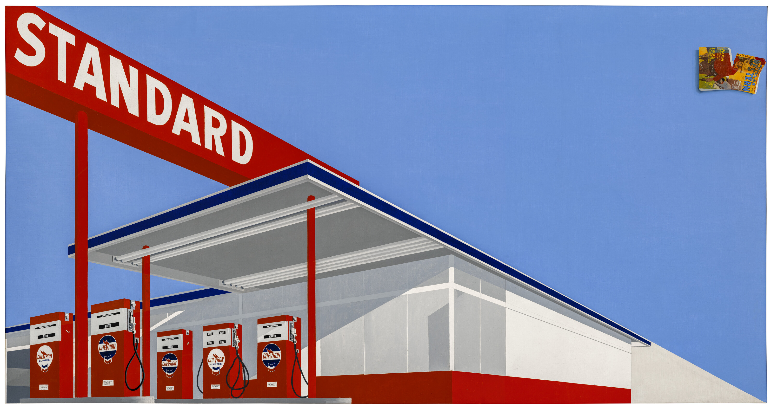 ED RUSCHA (B. 1937), Standard Station, Ten-Cent Western Being Torn