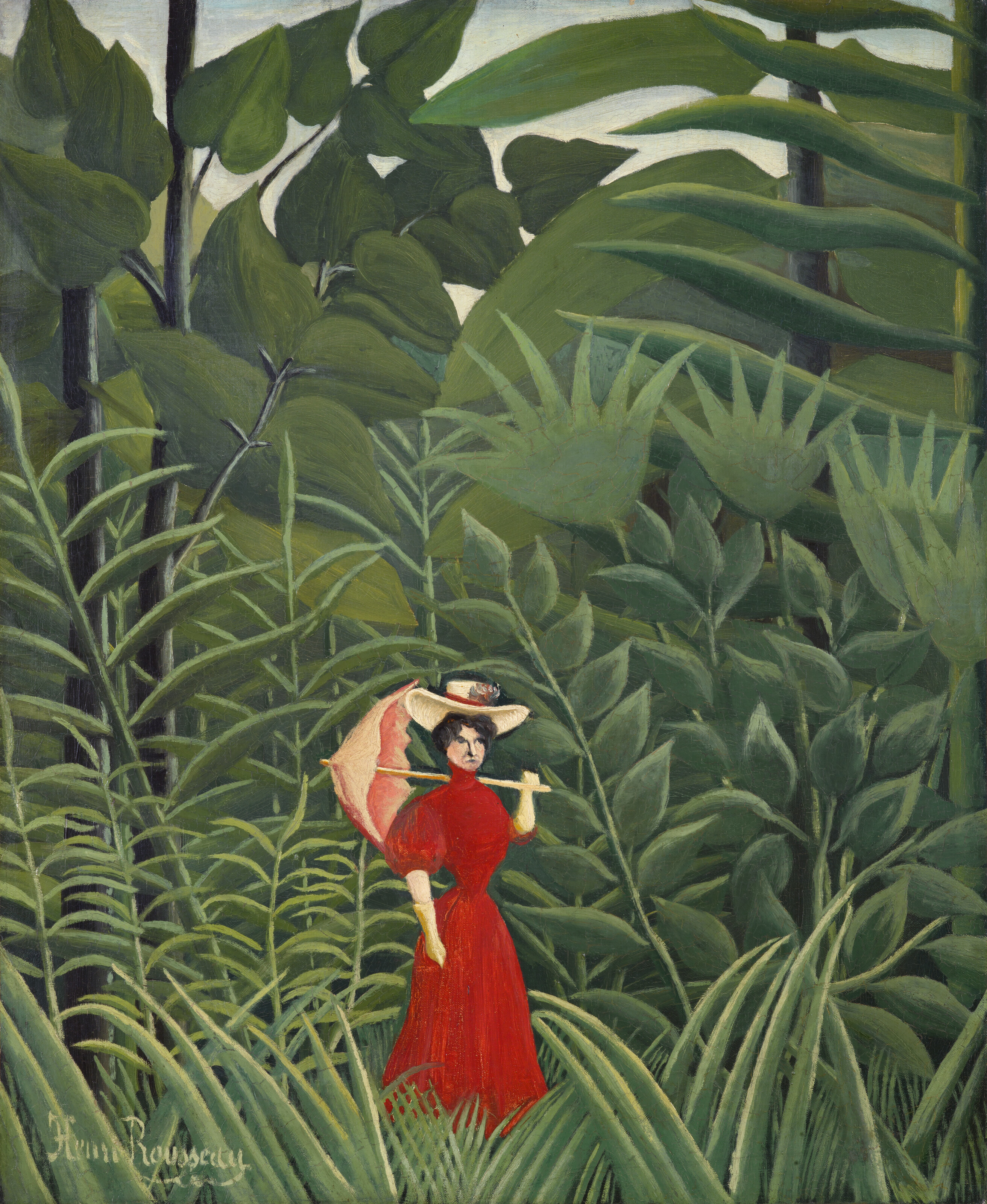 HENRI 'LE DOUANIER' ROUSSEAU (1844-1910), Femme en rouge dans la