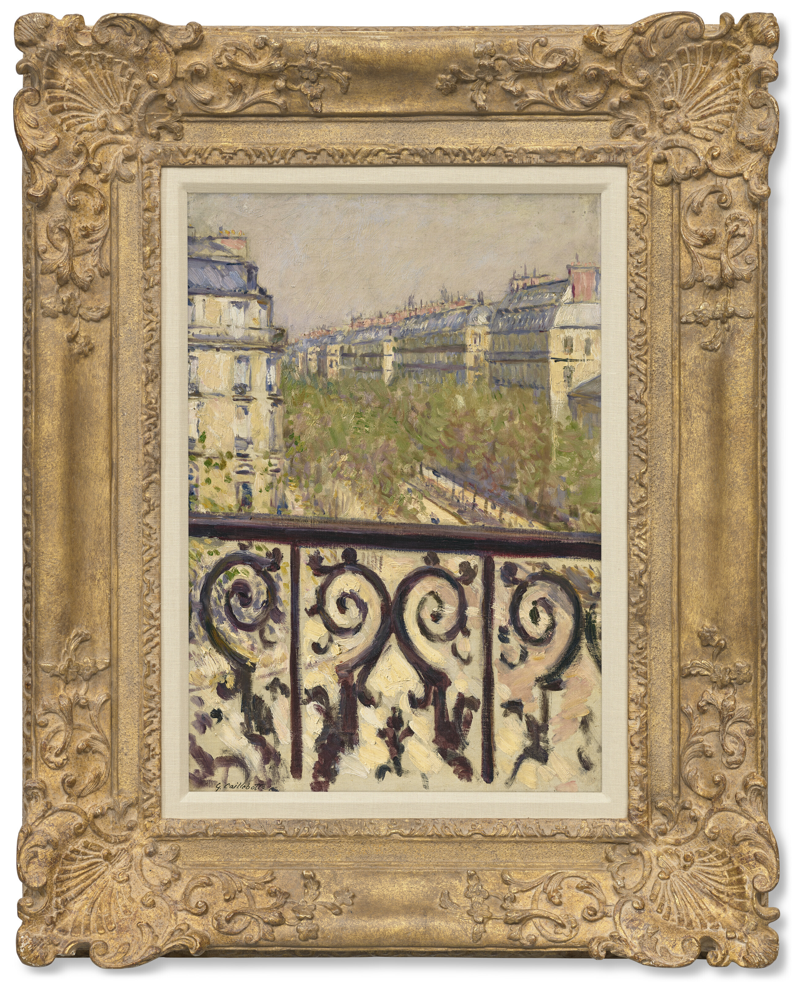 GUSTAVE CAILLEBOTTE (1848-1894), Un balcon, Boulevard Haussmann