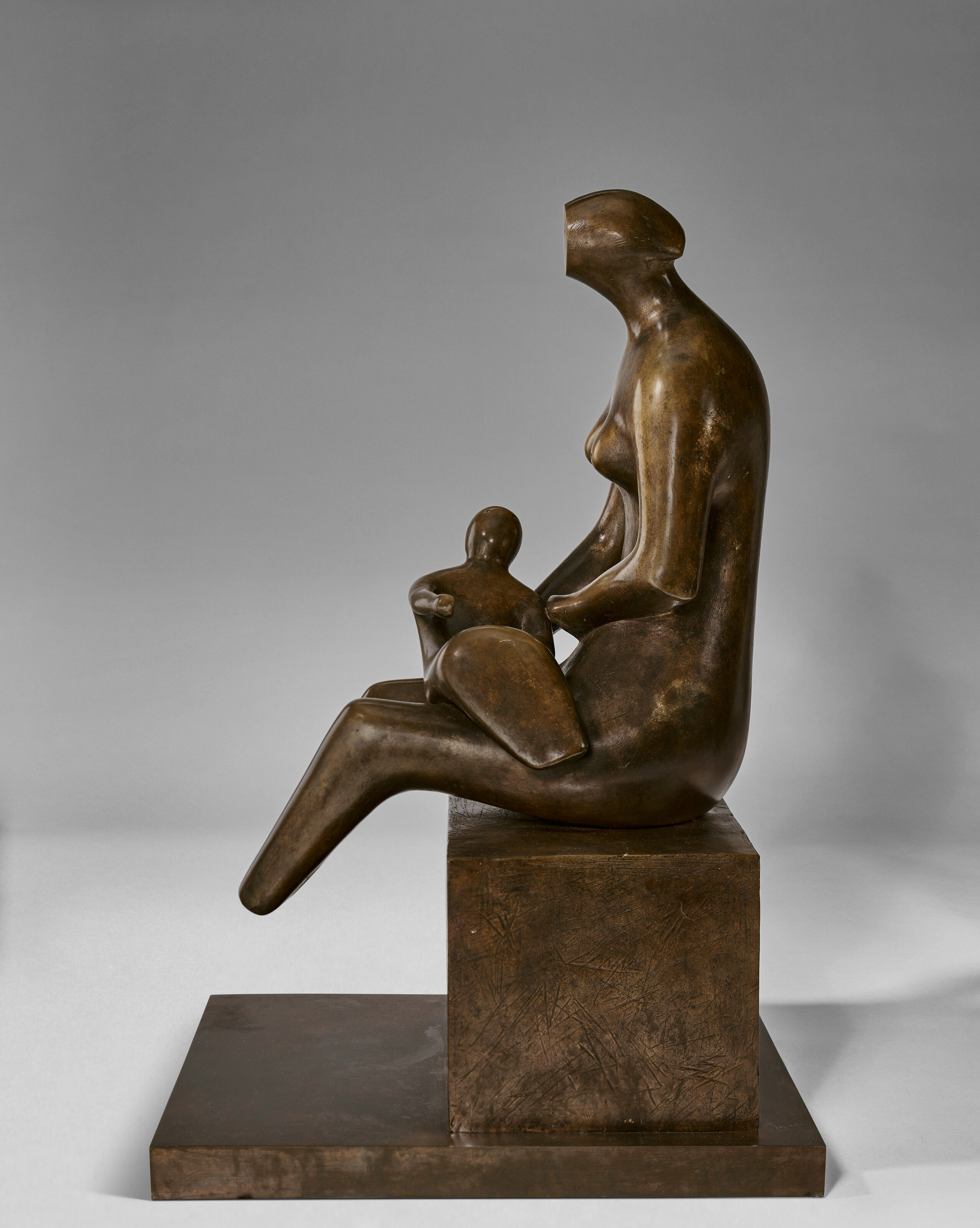 HENRY MOORE (1898-1986), Mother with Child on Lap | Christie's