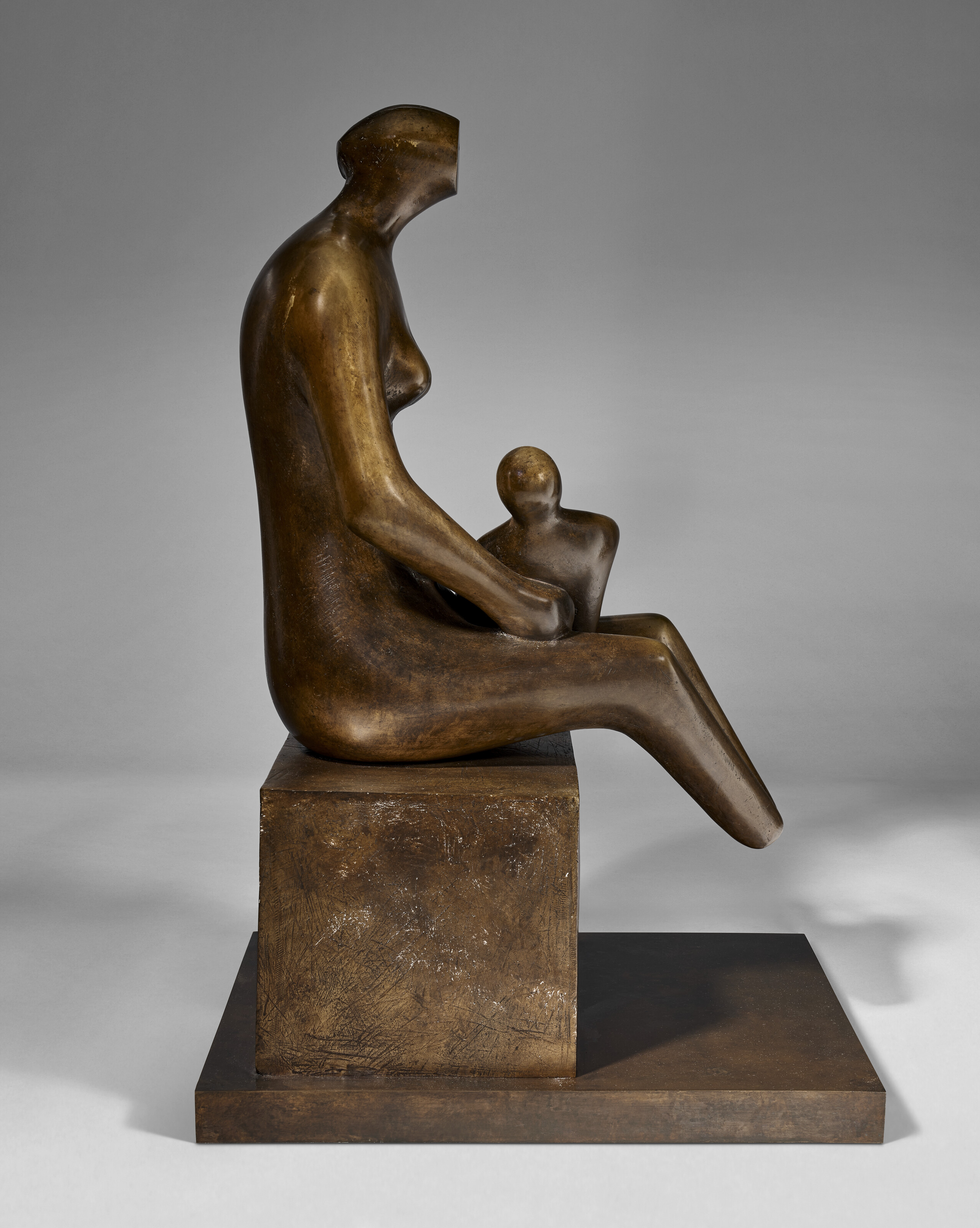 HENRY MOORE (1898-1986), Mother with Child on Lap | Christie's