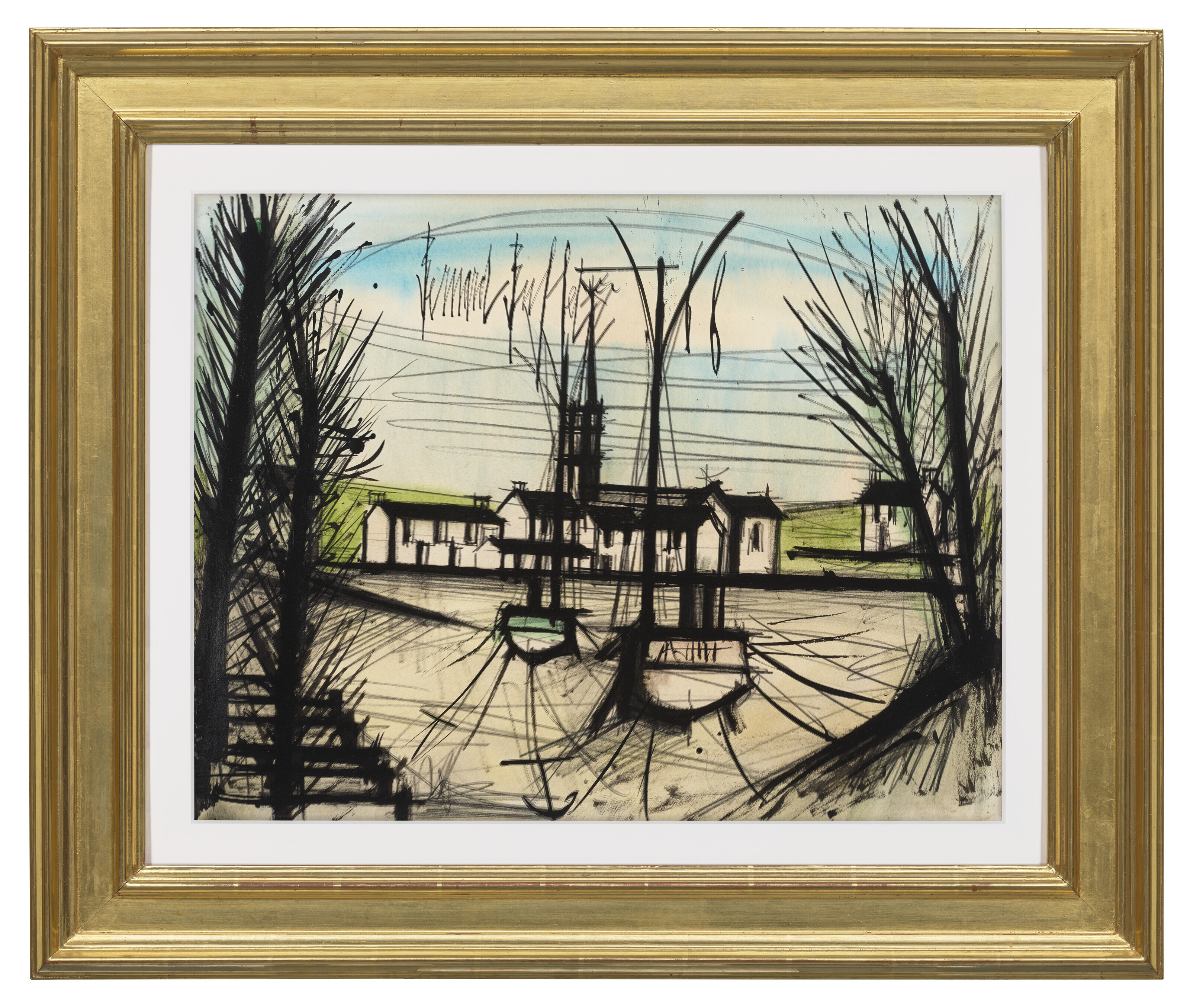 BERNARD BUFFET (1928-1999), Village et barques | Christie's