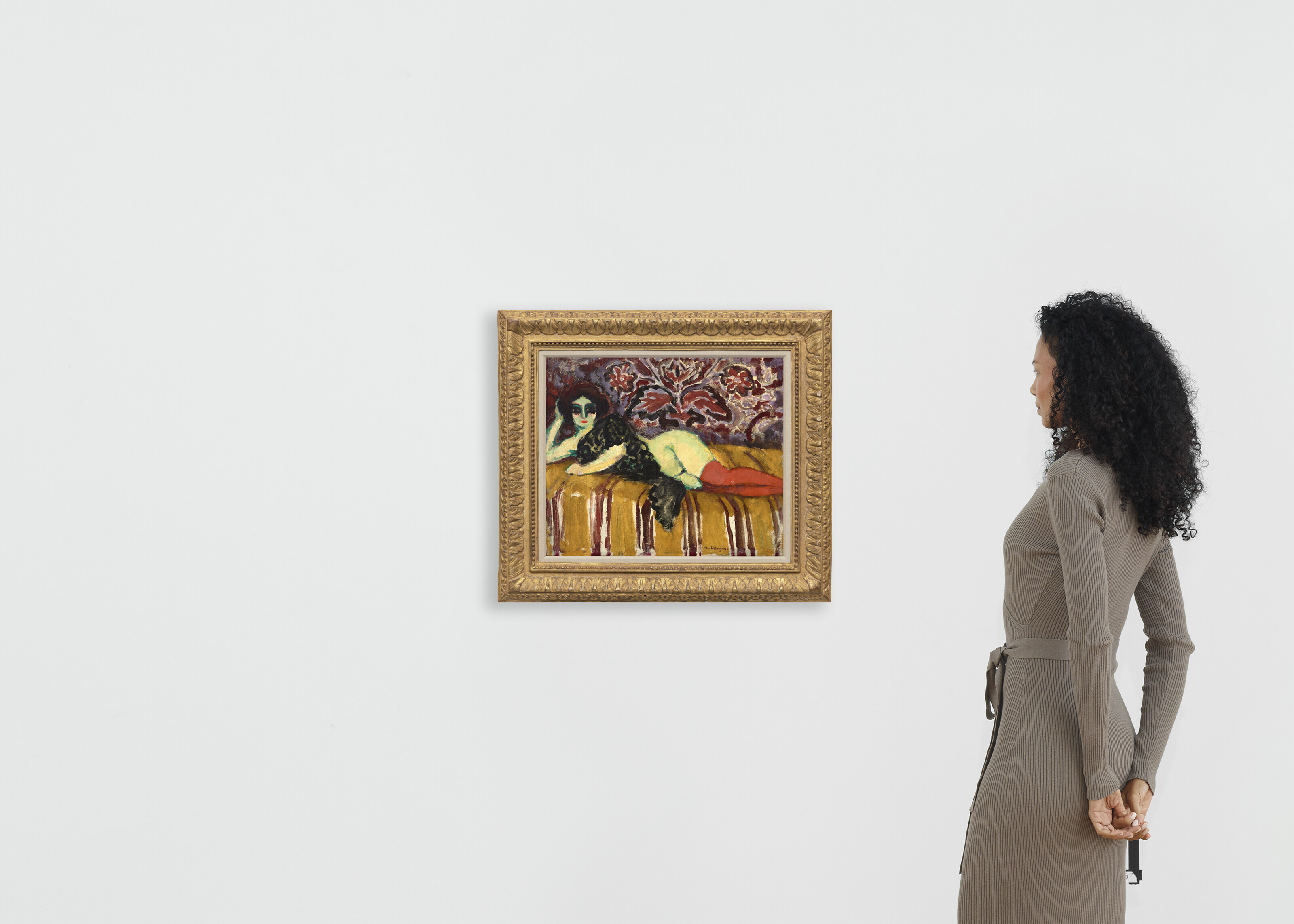 KEES VAN DONGEN (1877-1968), Nu à la mantille dit aussi Le divan