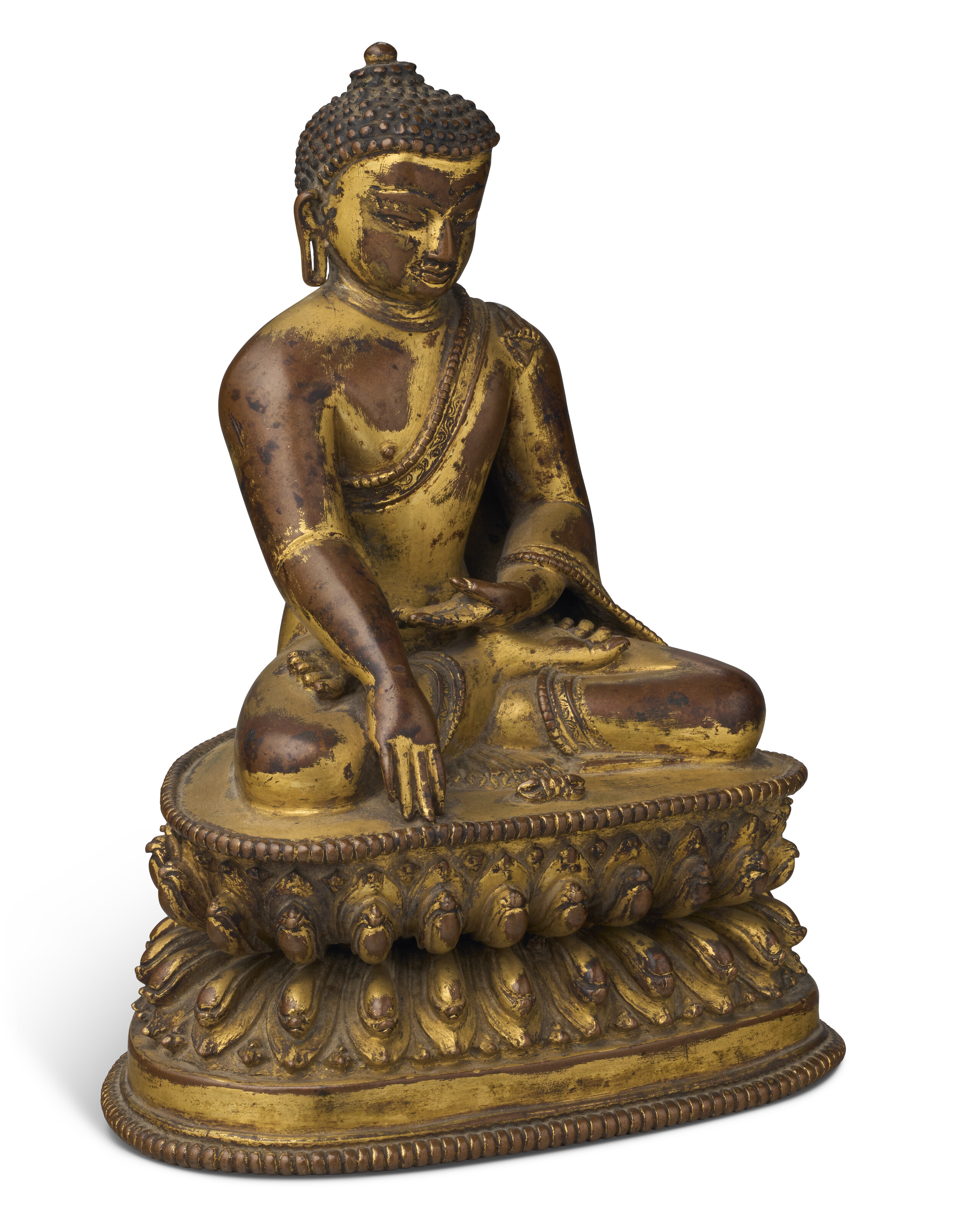 A GILT-BRONZE FIGURE OF BUDDHA, TIBET, 15TH-16TH CENTURY | Christie's