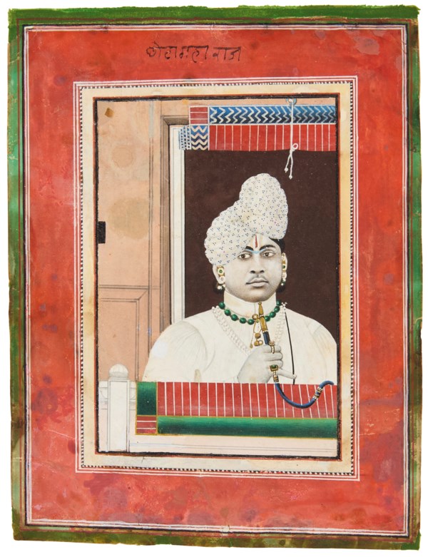 Framed Rajasthani Portrait of an Elephant - 19th Century