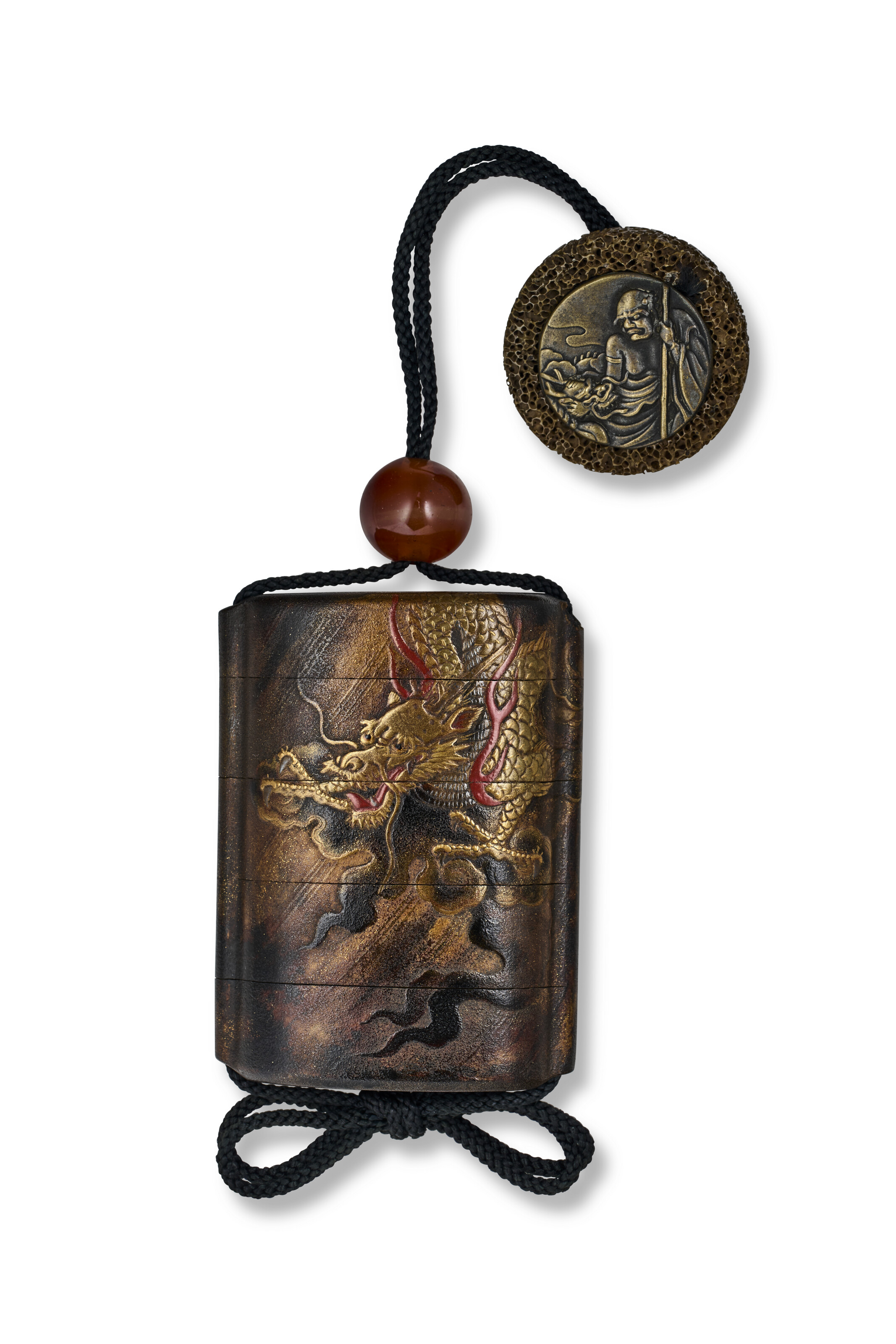 A FOUR-CASE LACQUER INRO OF INUBAKO, JAPAN, EDO PERIOD (19TH