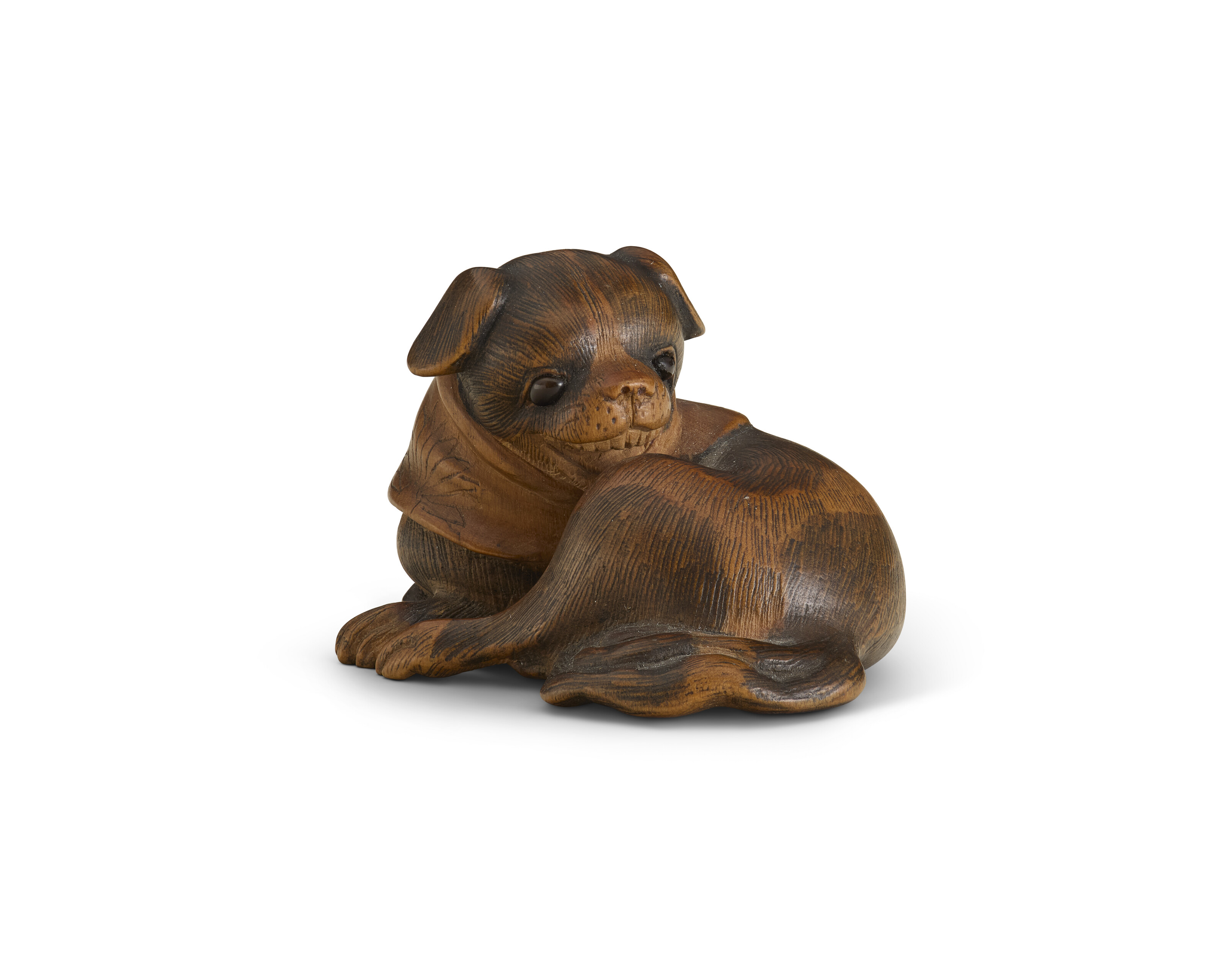 根付(netsuke) 犬の値付　友重作　木製　江戸時代 根付(netsuke) 犬の値付 友重作 木製 江戸時代 根付(netsuke) 犬の