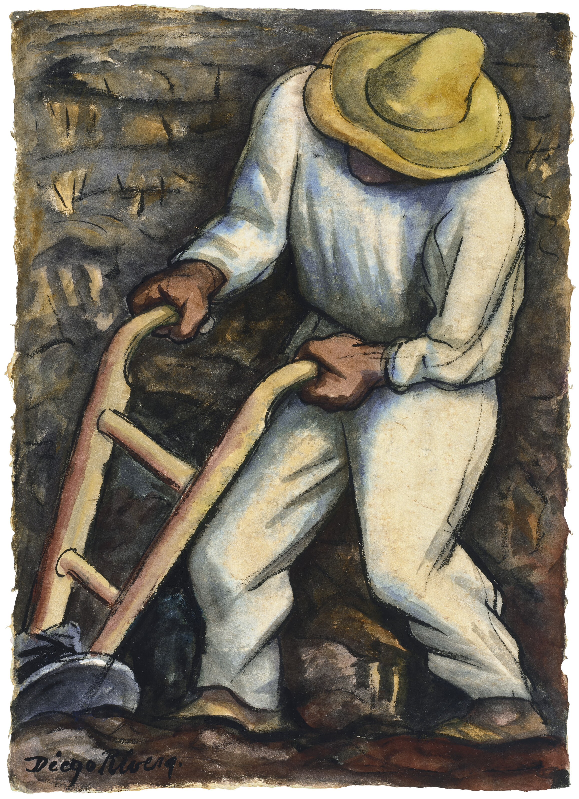 Hombre con carretilla