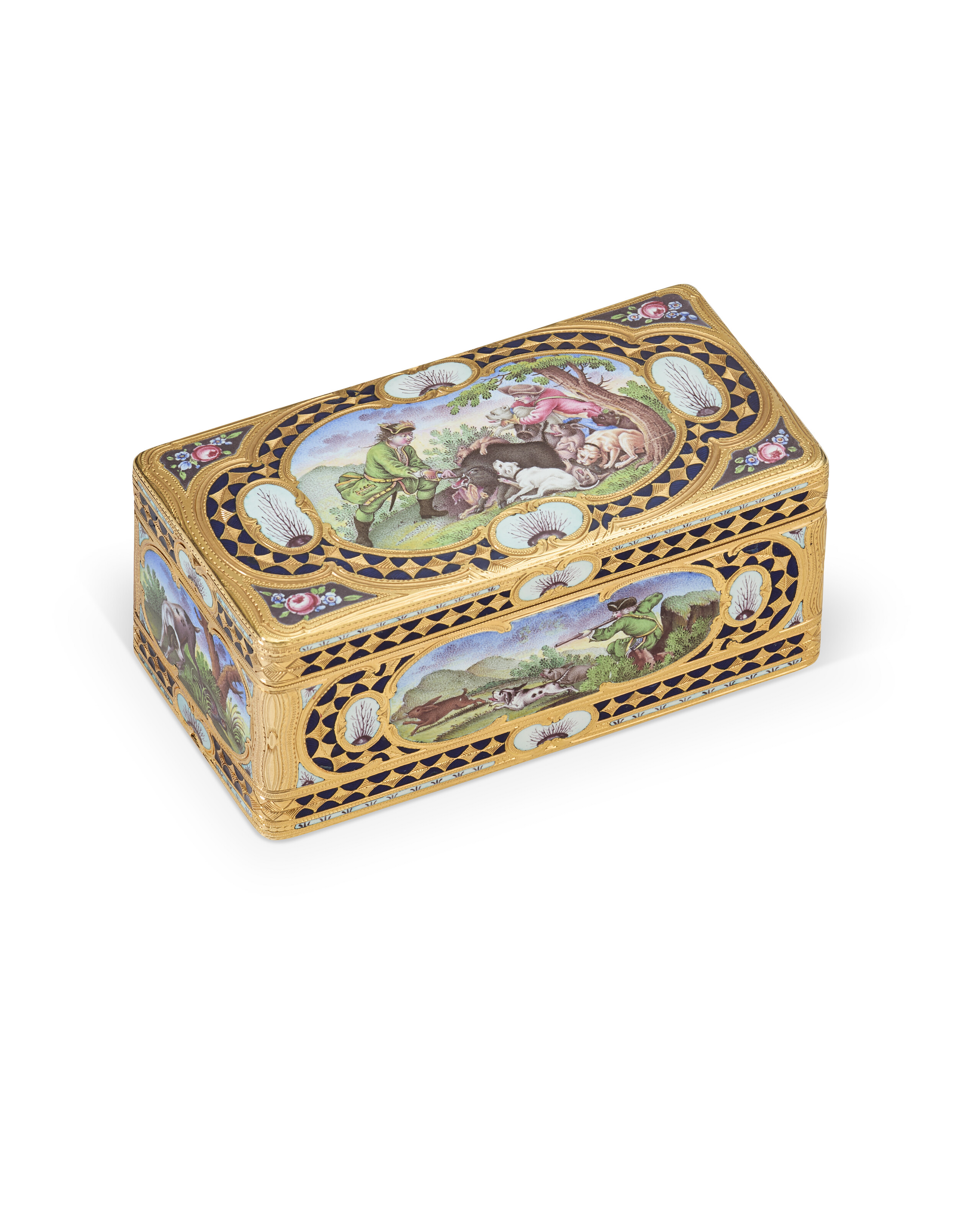 A LOUIS XV FOUR-COLOR GOLD SNUFF BOX, MARK OF MATHIEU COINY, PARIS