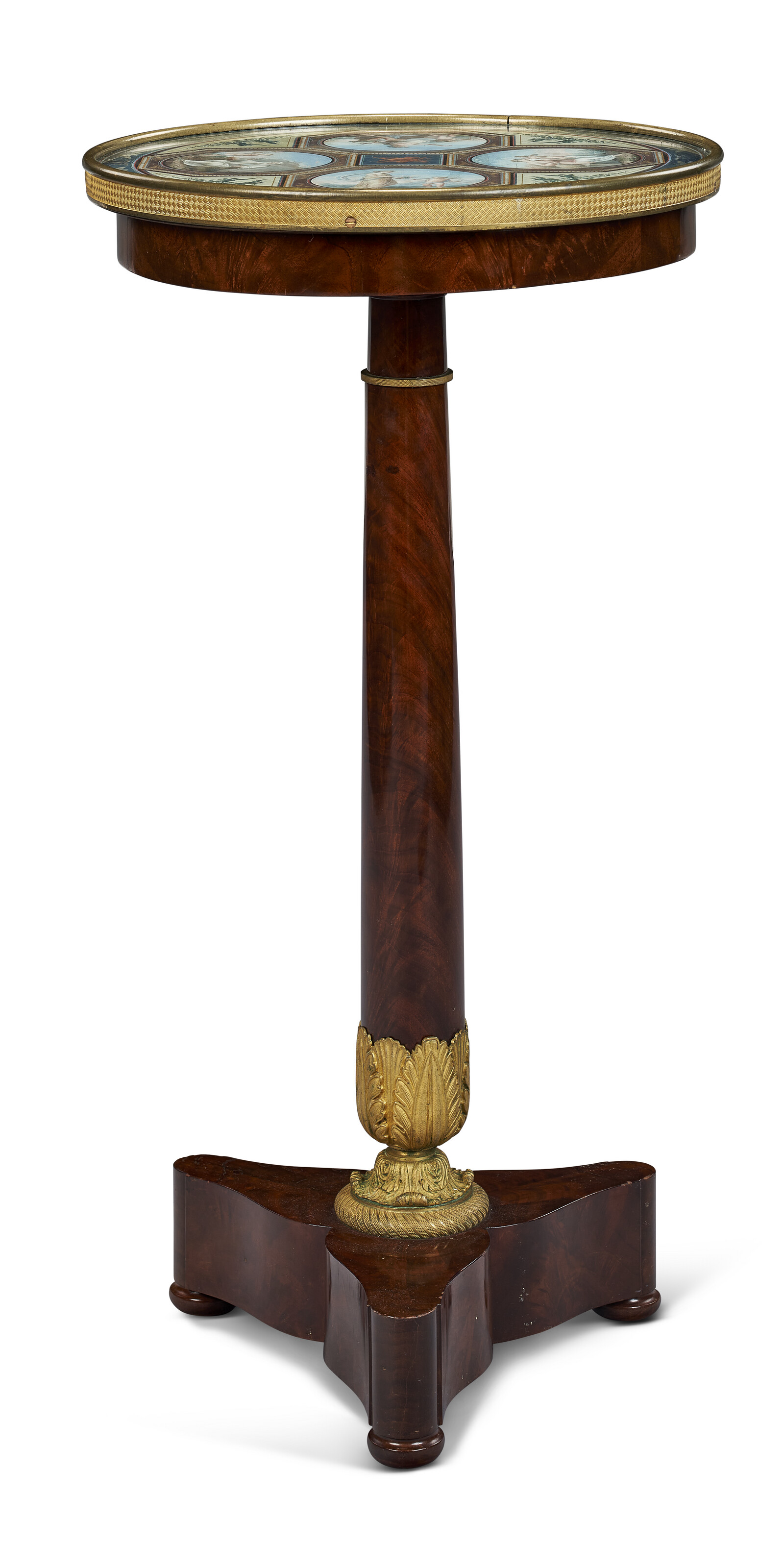 A French Restauration Period Ormolu Mounted Mahogany Gueridon