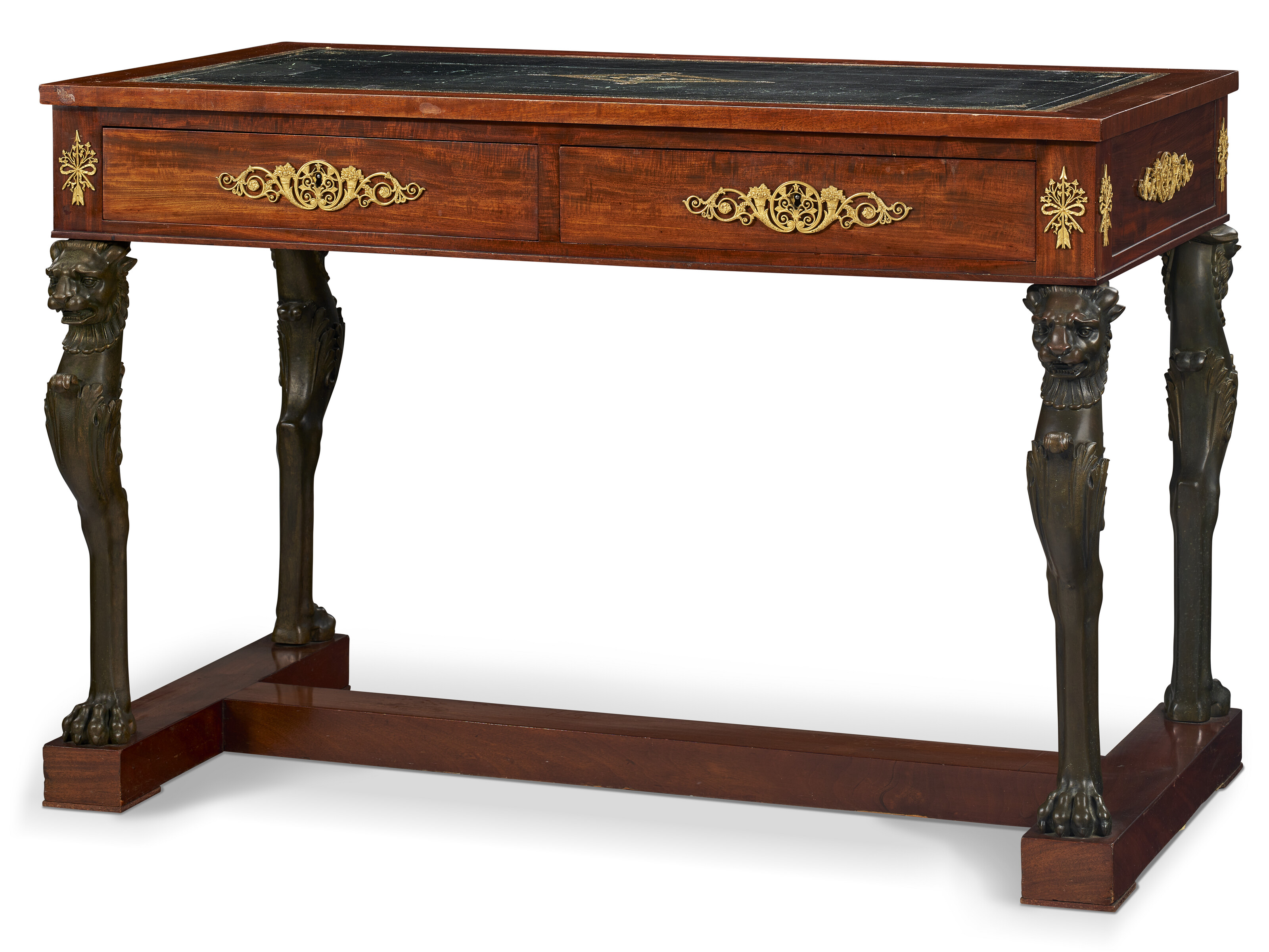 A French Restauration Period Ormolu Mounted Mahogany Gueridon