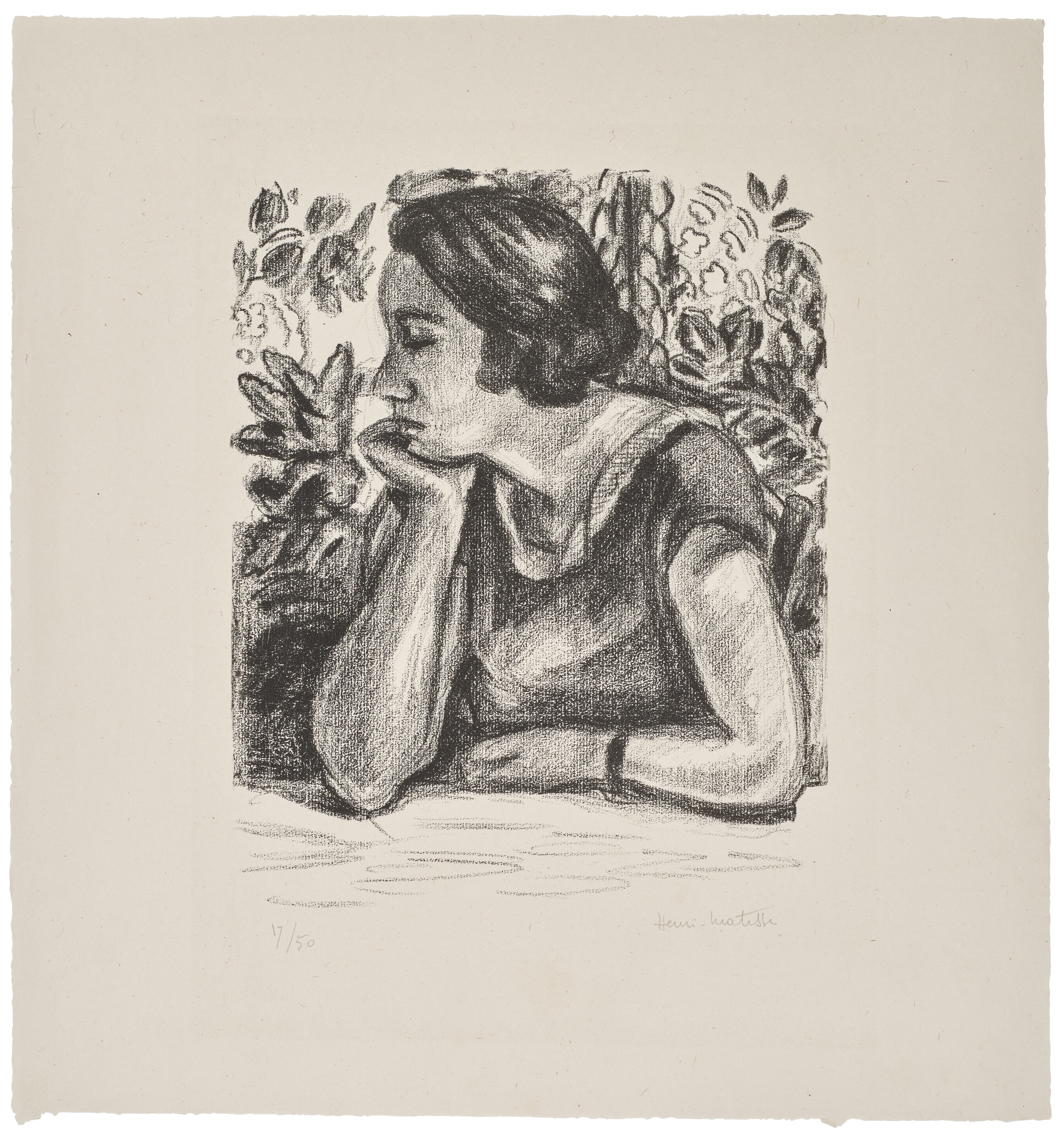 HENRI MATISSE (1869-1954), Jeune femme au collier serpentin