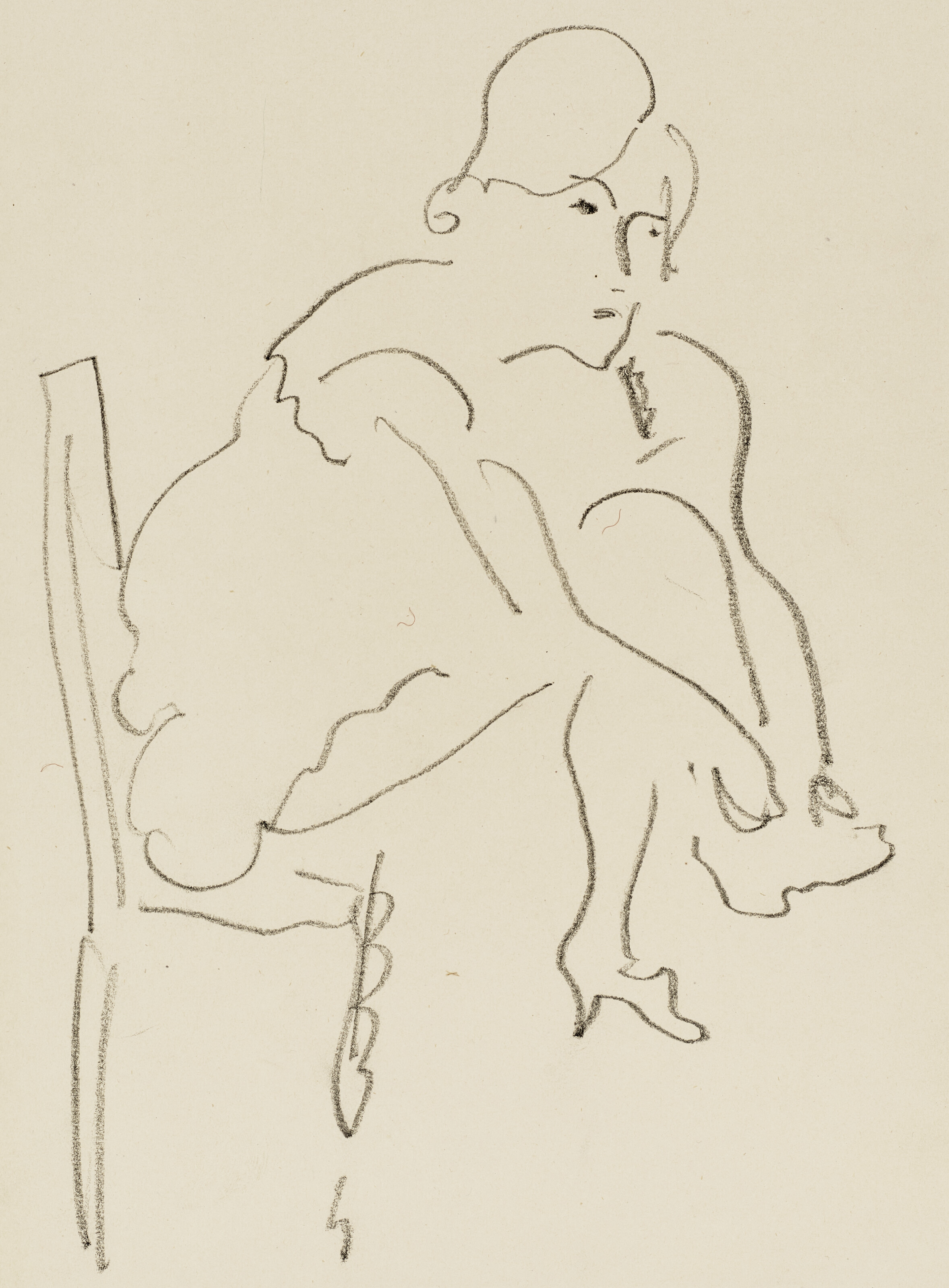 Femme sur une chaise