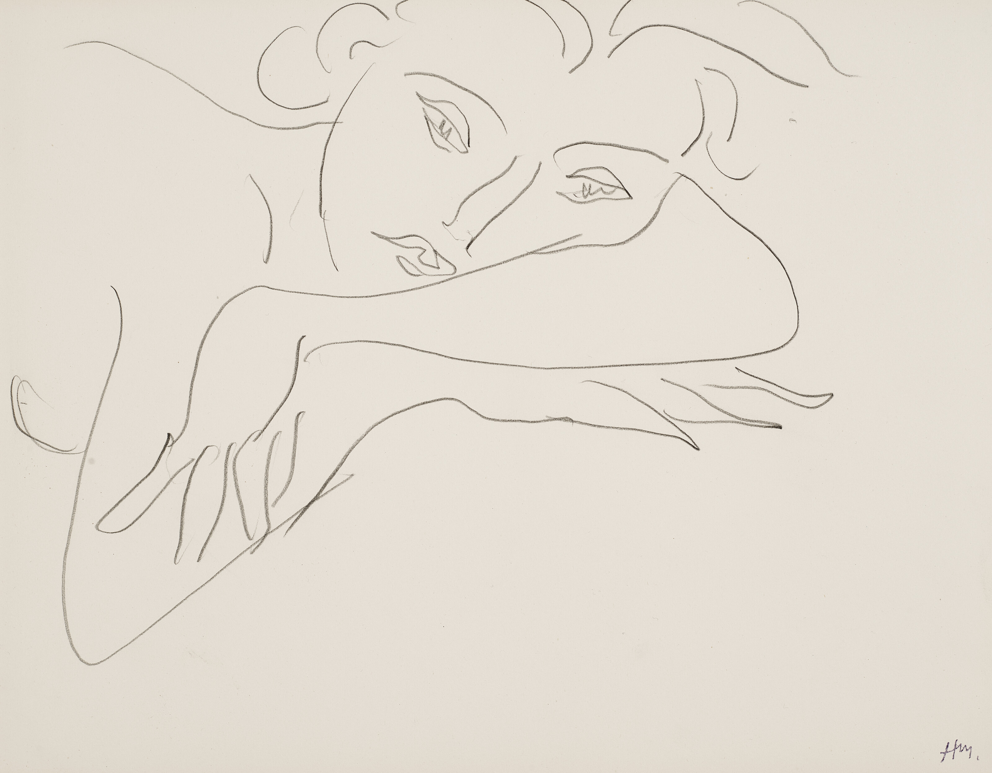 Femme, tête dans les bras (Lydia Delectorskaya) 