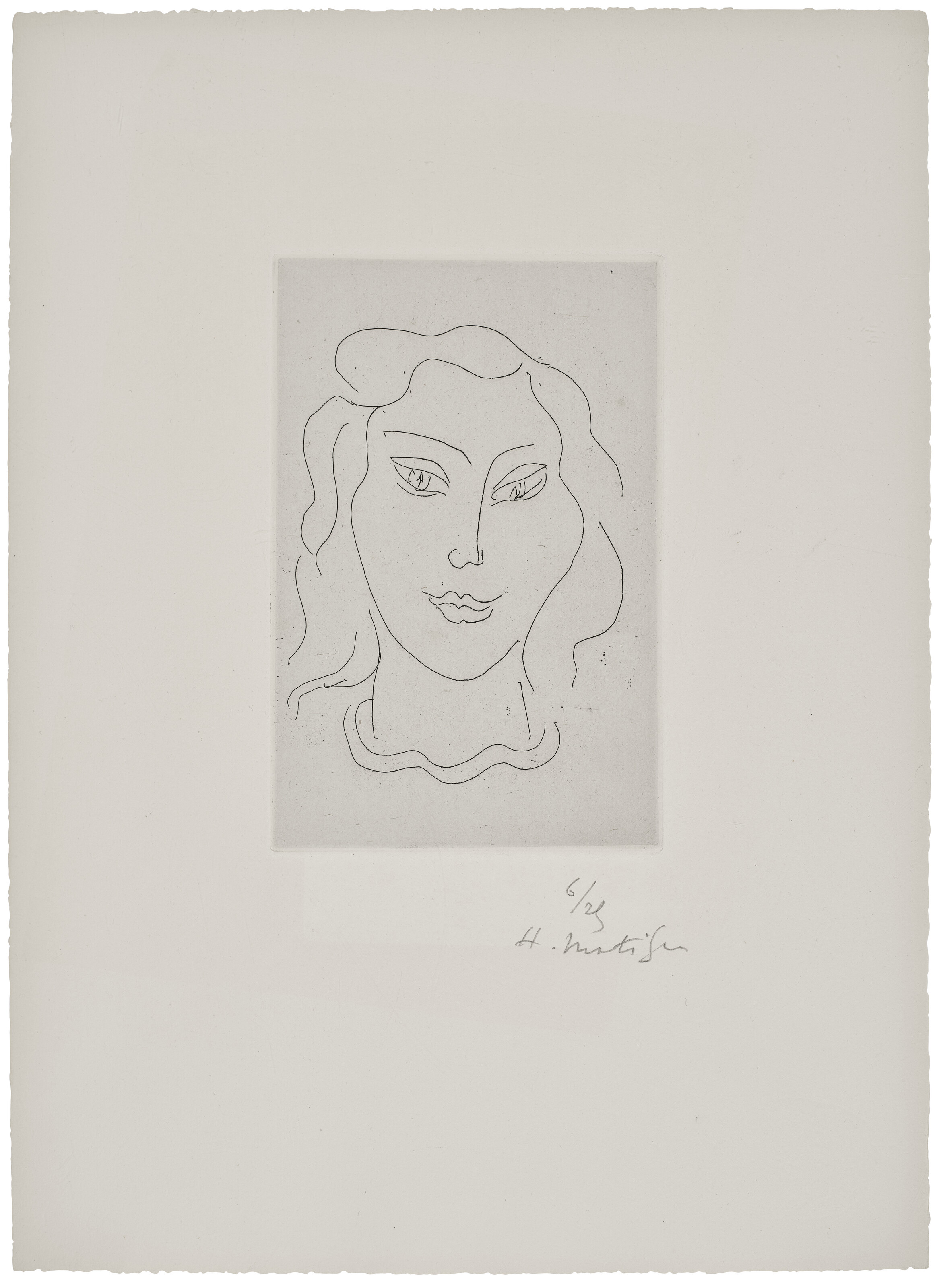 HENRI MATISSE (1869-1954), Jeune femme au collier serpentin