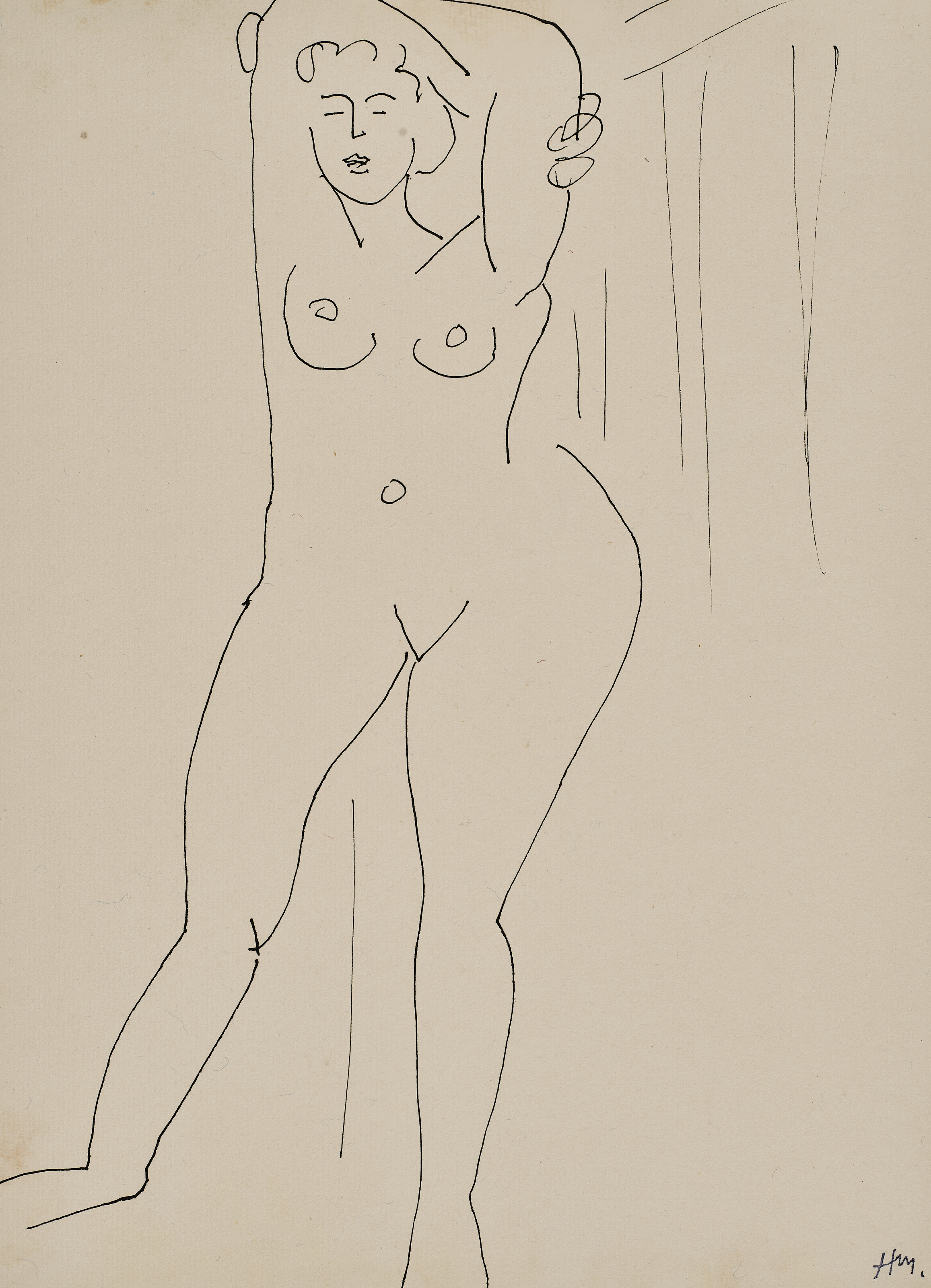 Femme nue debout (Lisette Löwengard) 