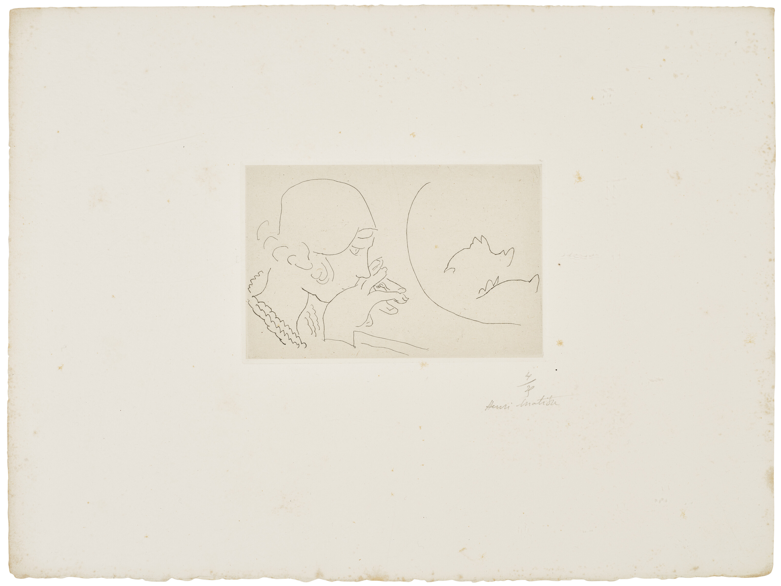 HENRI MATISSE (1869-1954), Jeune femme contemplant un bocal de