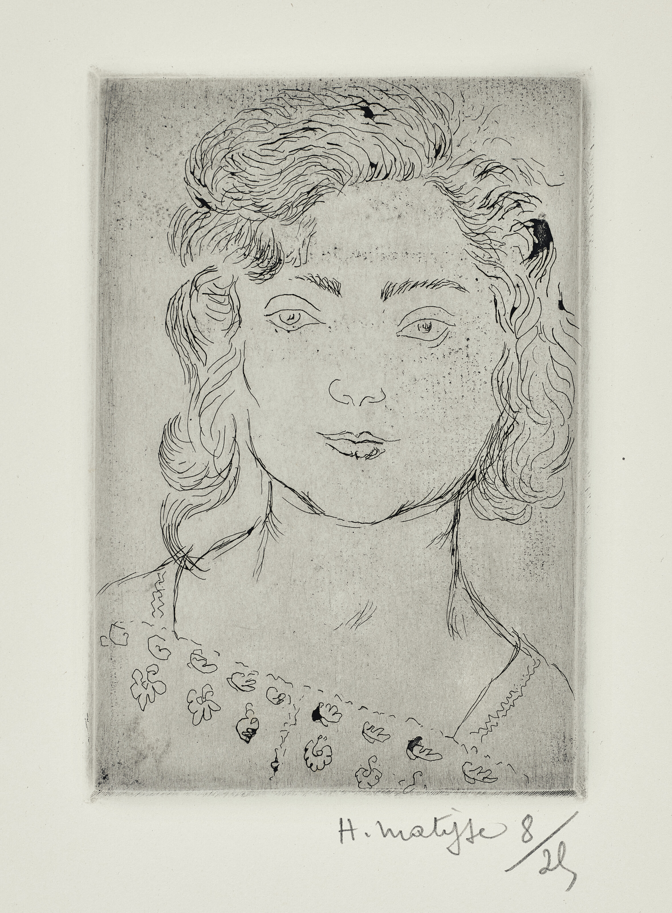 HENRI MATISSE (1869-1954), Jeune femme au collier serpentin