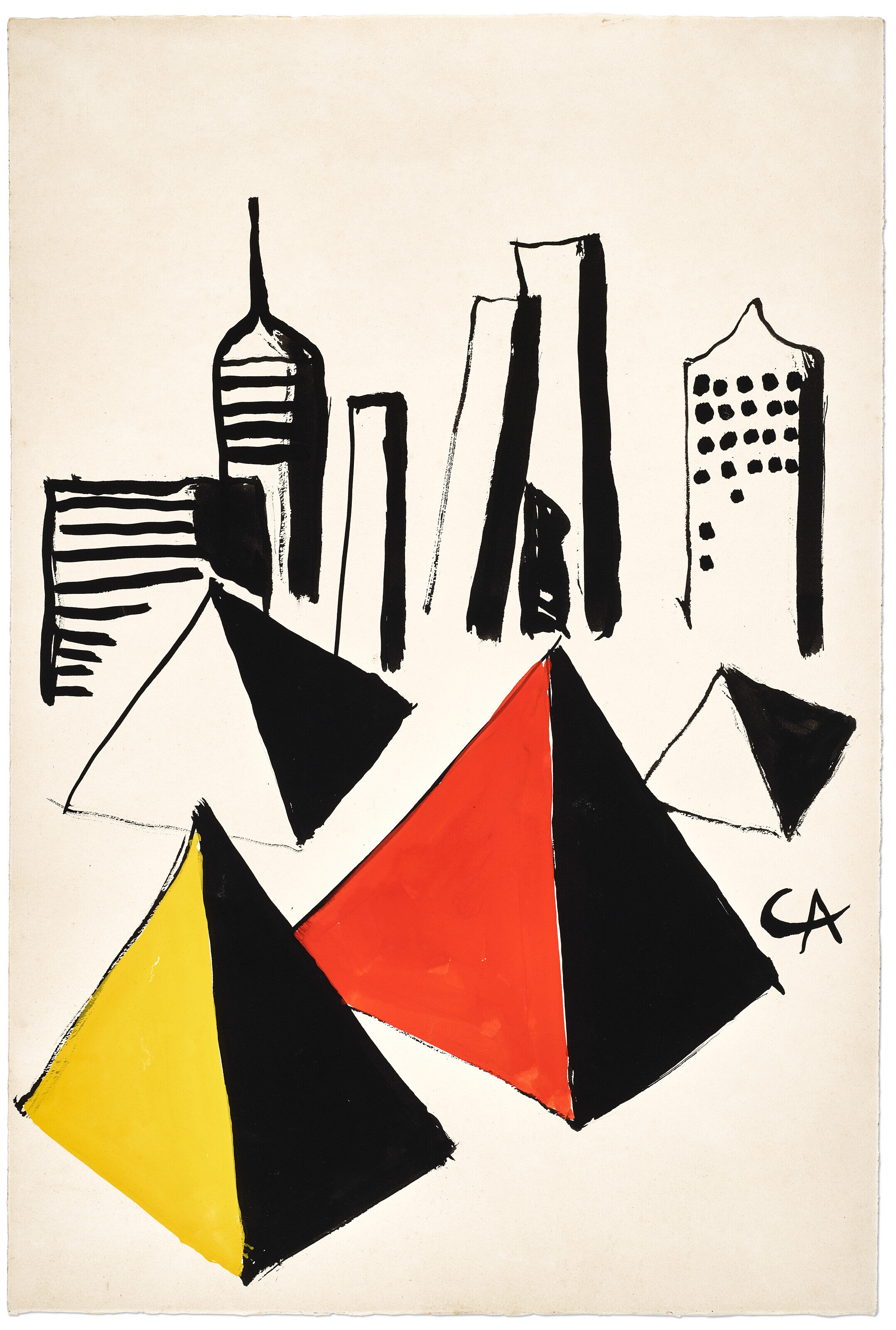 カルダー Alexander Calder 刷り込みサイン ALEXANDER CALDER (1898-1976), View of Boston | Christie's