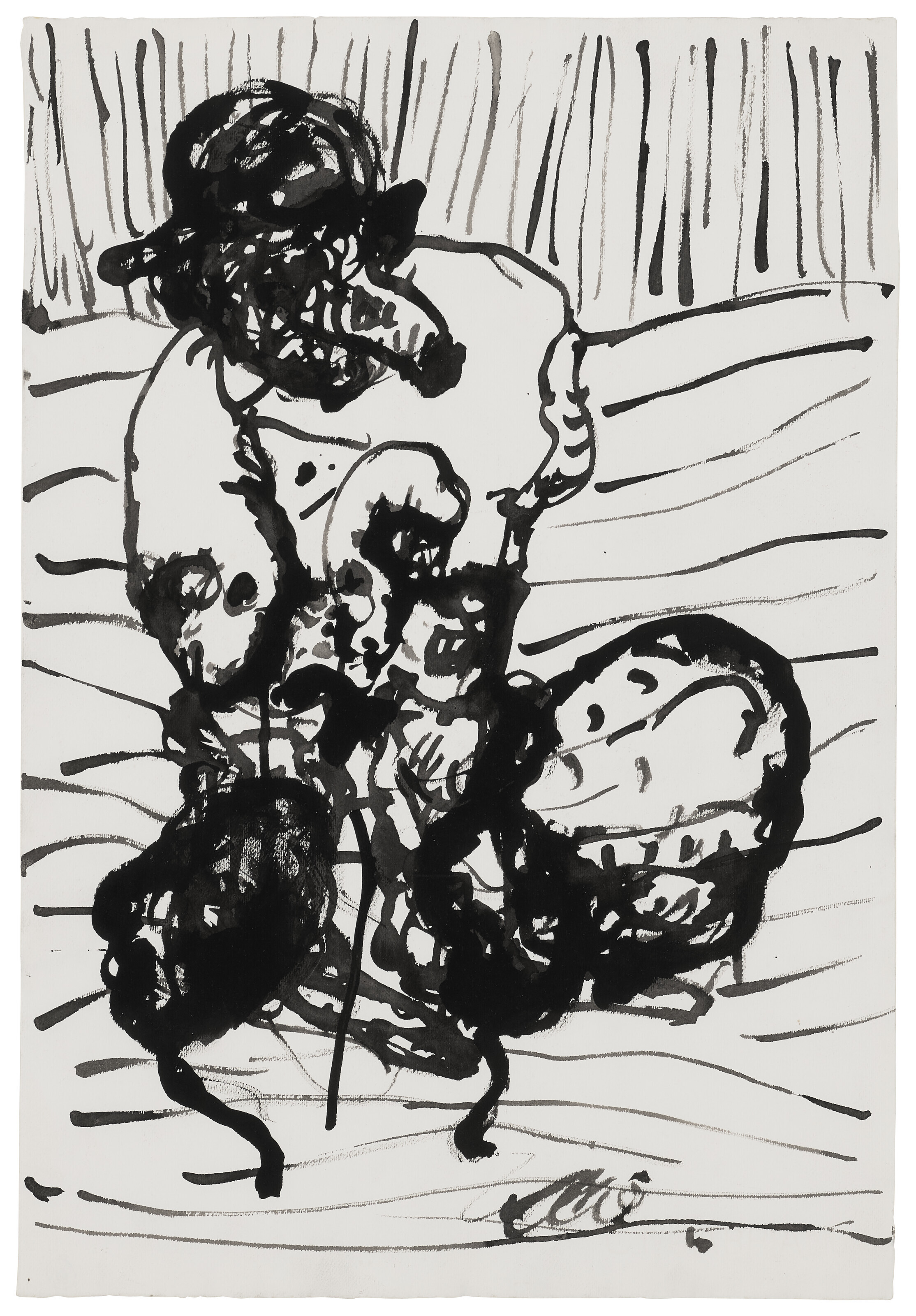 GEORG BASELITZ (b. 1938), Untitled (Schweinekopf) | Christie's
