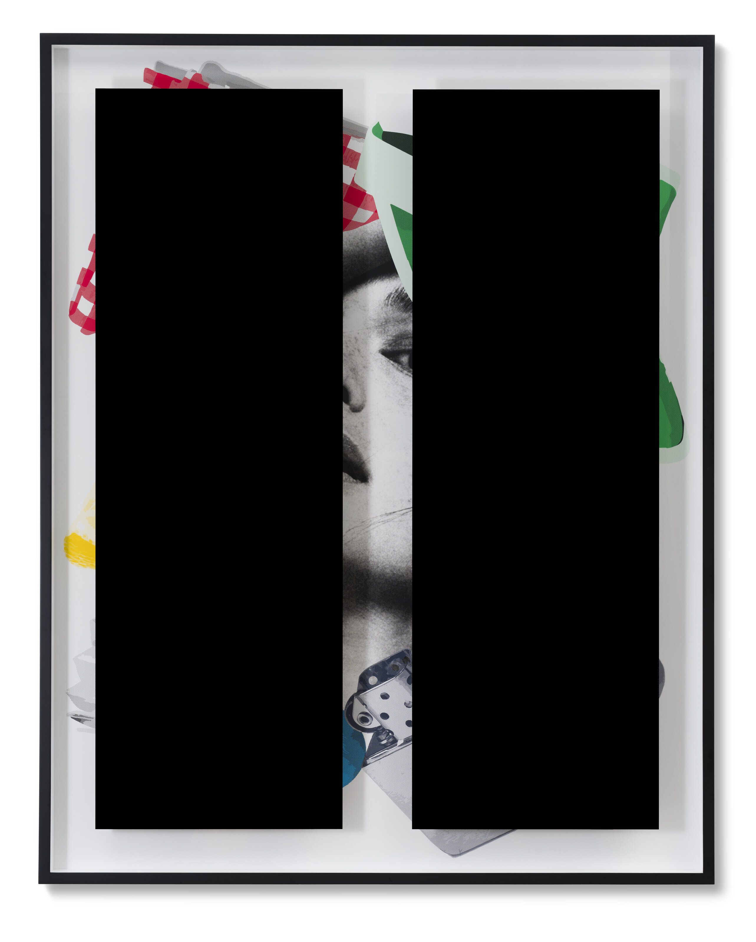 Catalog image of Black Bars: Dejeuner No.1 (Girl With Napkin, Visor, Lemon, Lighter And Shuttlecock)