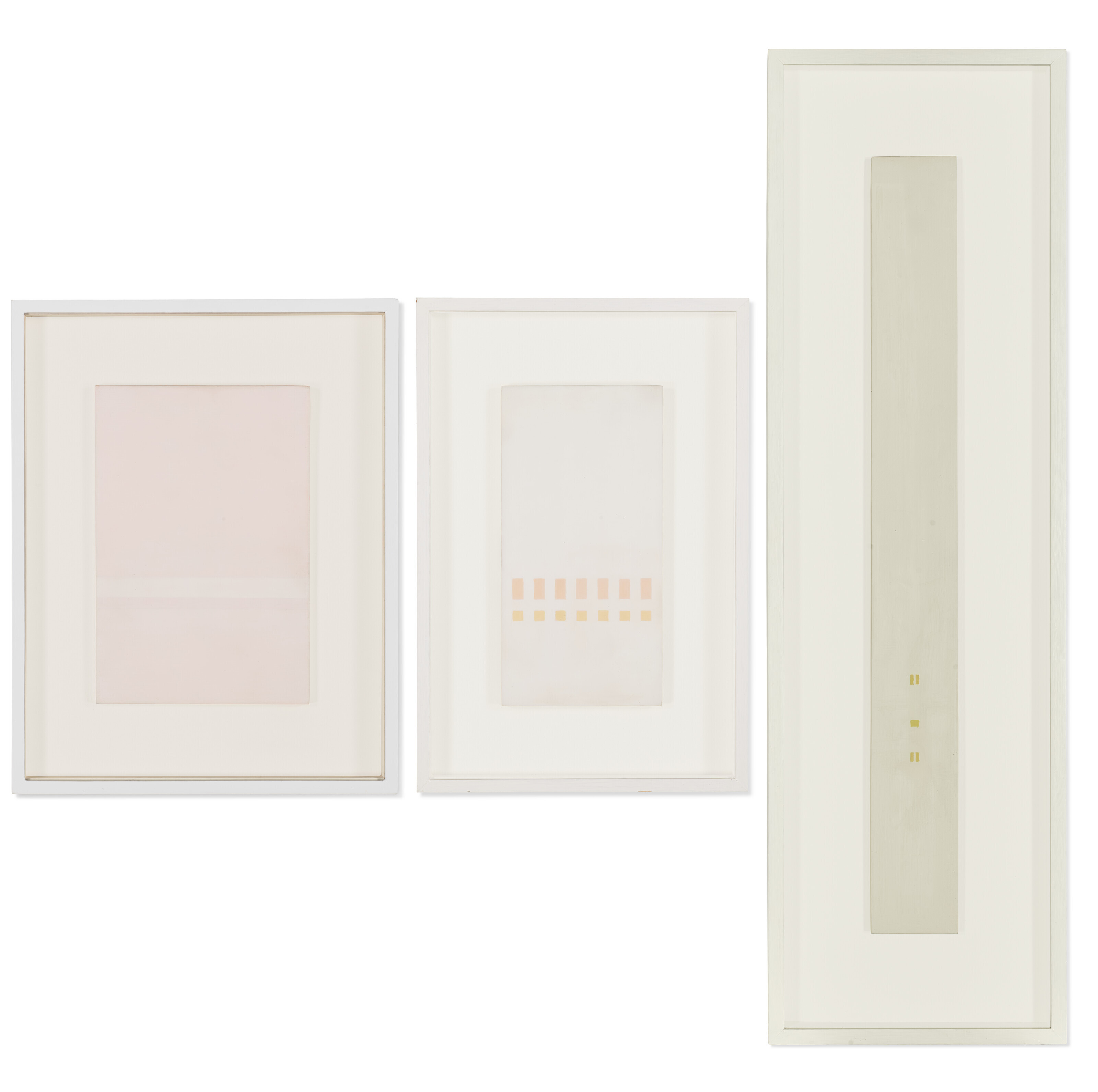 Catalog image of Orizzonte B (Rosa), Senza Titolo and Senza Titolo [Three Works]