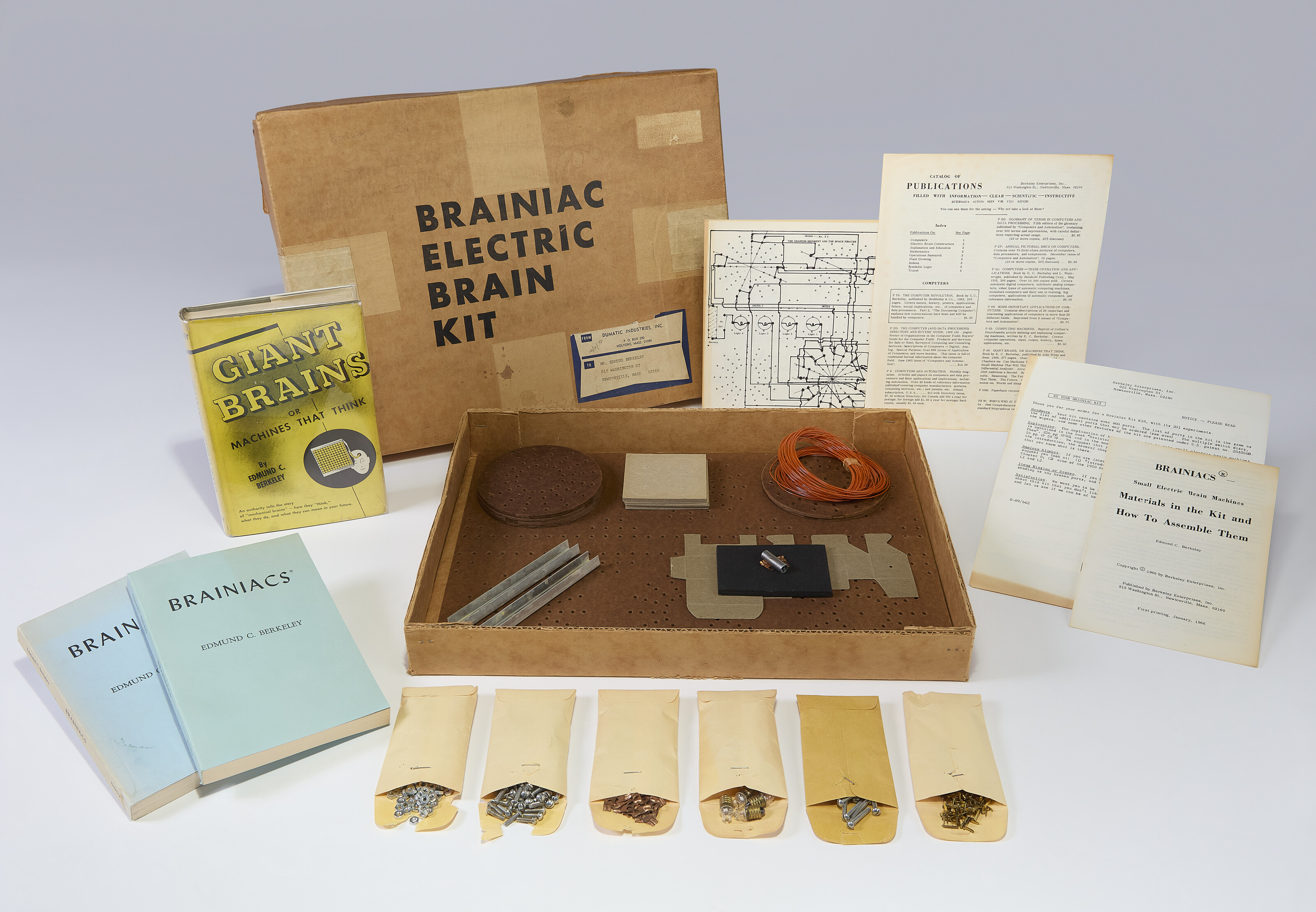 A BRAINIAC ELECTRIC BRAIN KIT, EDMUND C. BERKELEY, (1909-1988