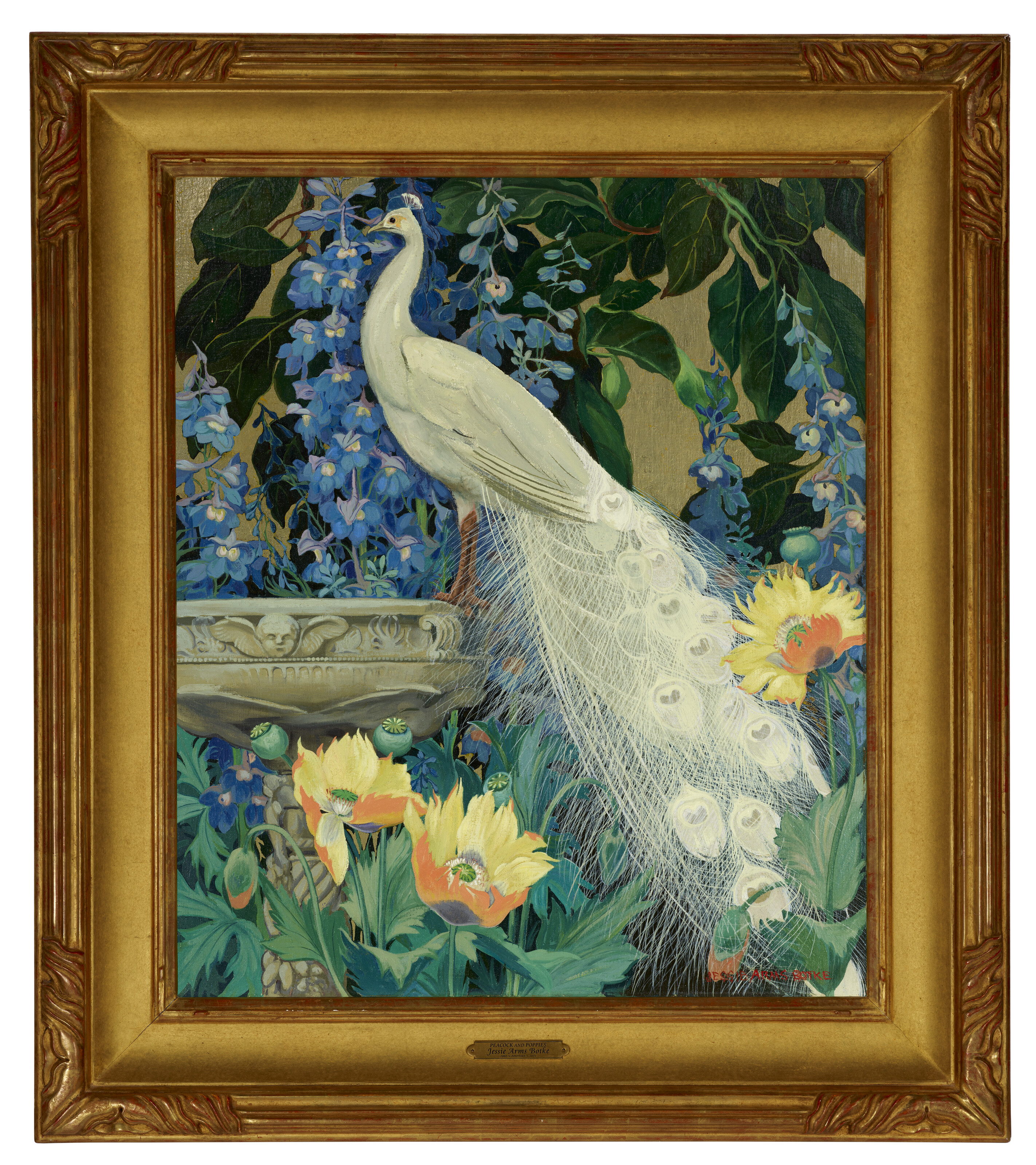 JESSIE ARMS BOTKE (1883-1971), Peacock and Poppies | Christie's