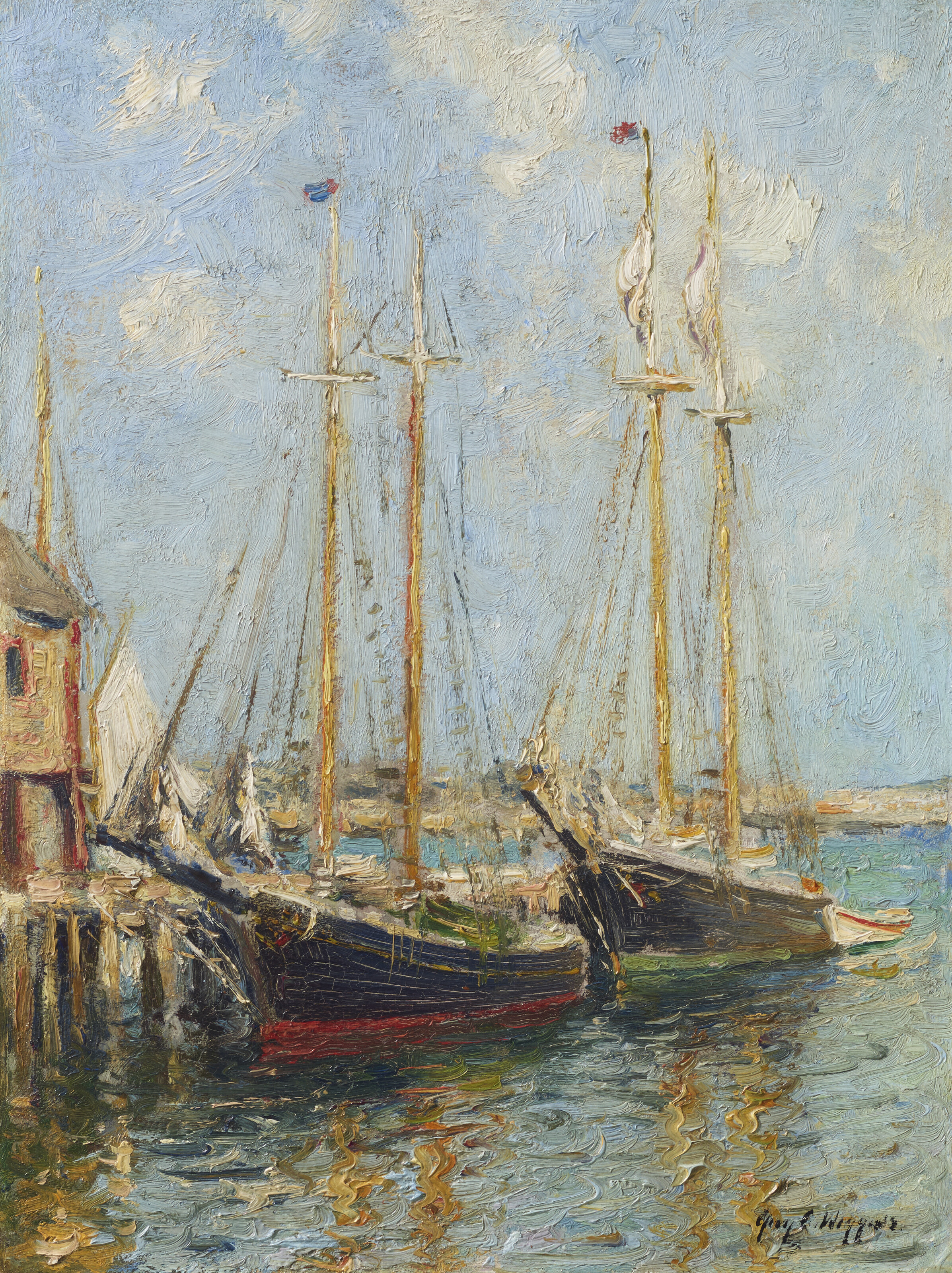 GUY CARLETON WIGGINS (1883-1962), Fishing Schooners of Gloucester ...