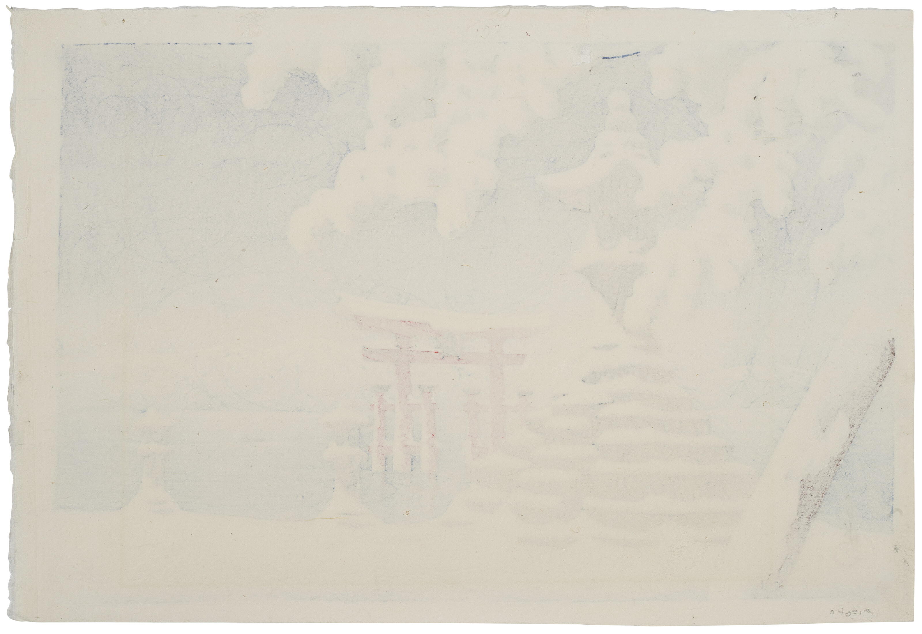 KAWASE HASUI (1883-1957), Itsukushima no yuki (Snow at Itsukushima