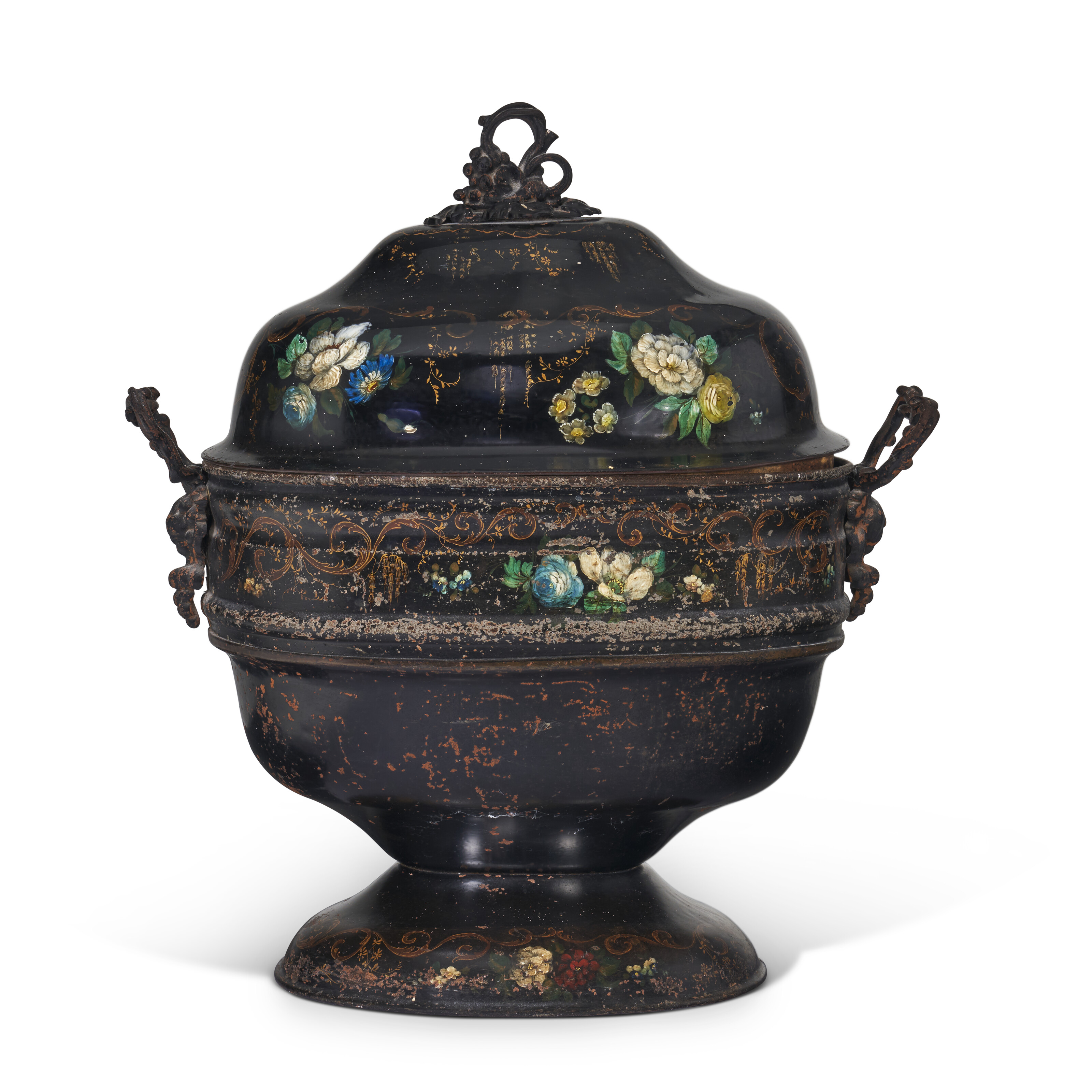 Late 19th Century Southeast Asian Cloisonne Urn in Bronze