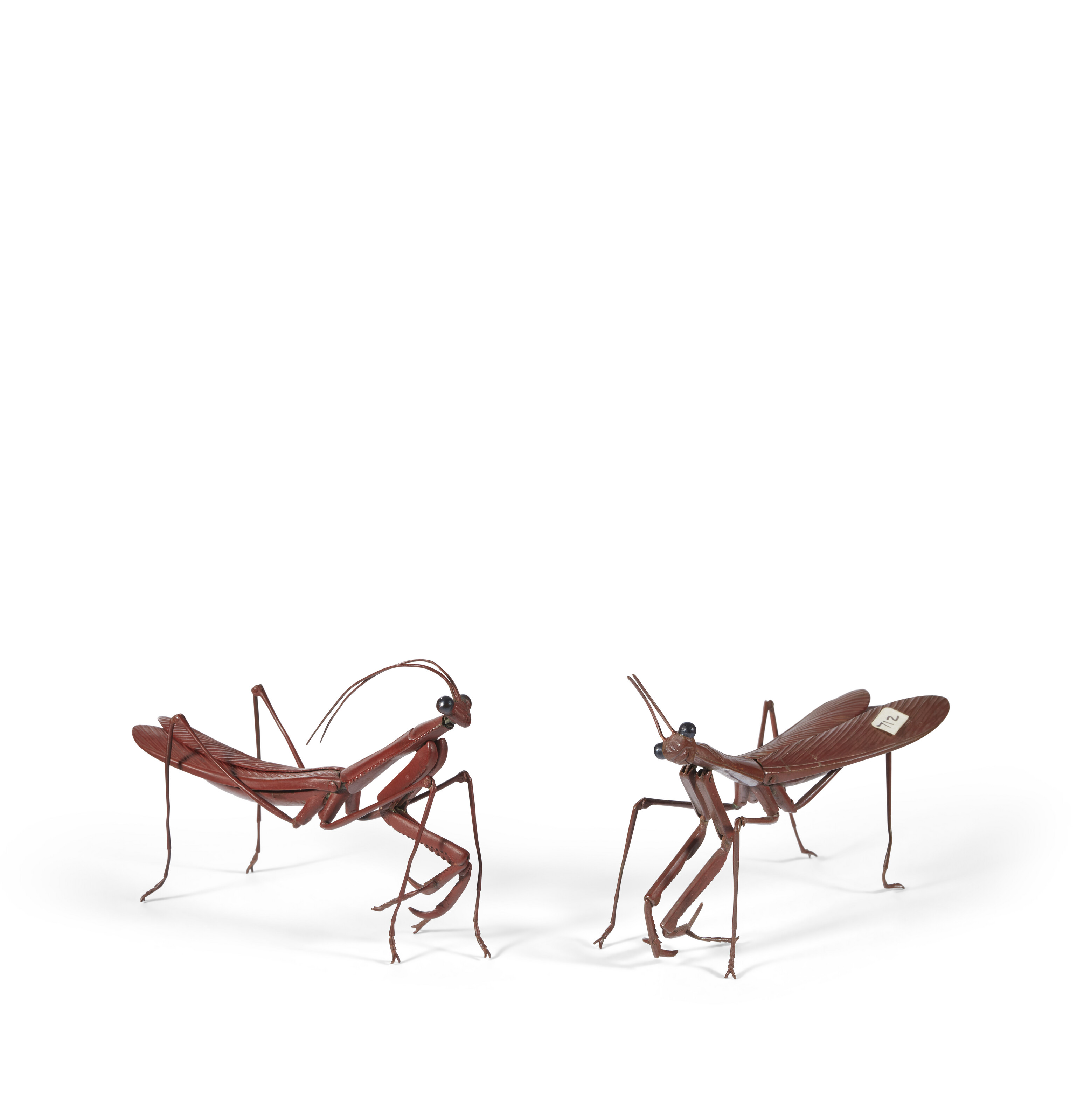 【美品】MANTIS Tour 305 G2 の2本セット TWO ARTICULATED COPPER MODELS OF PRAYING MANTIS, JIZAI OKIMONO