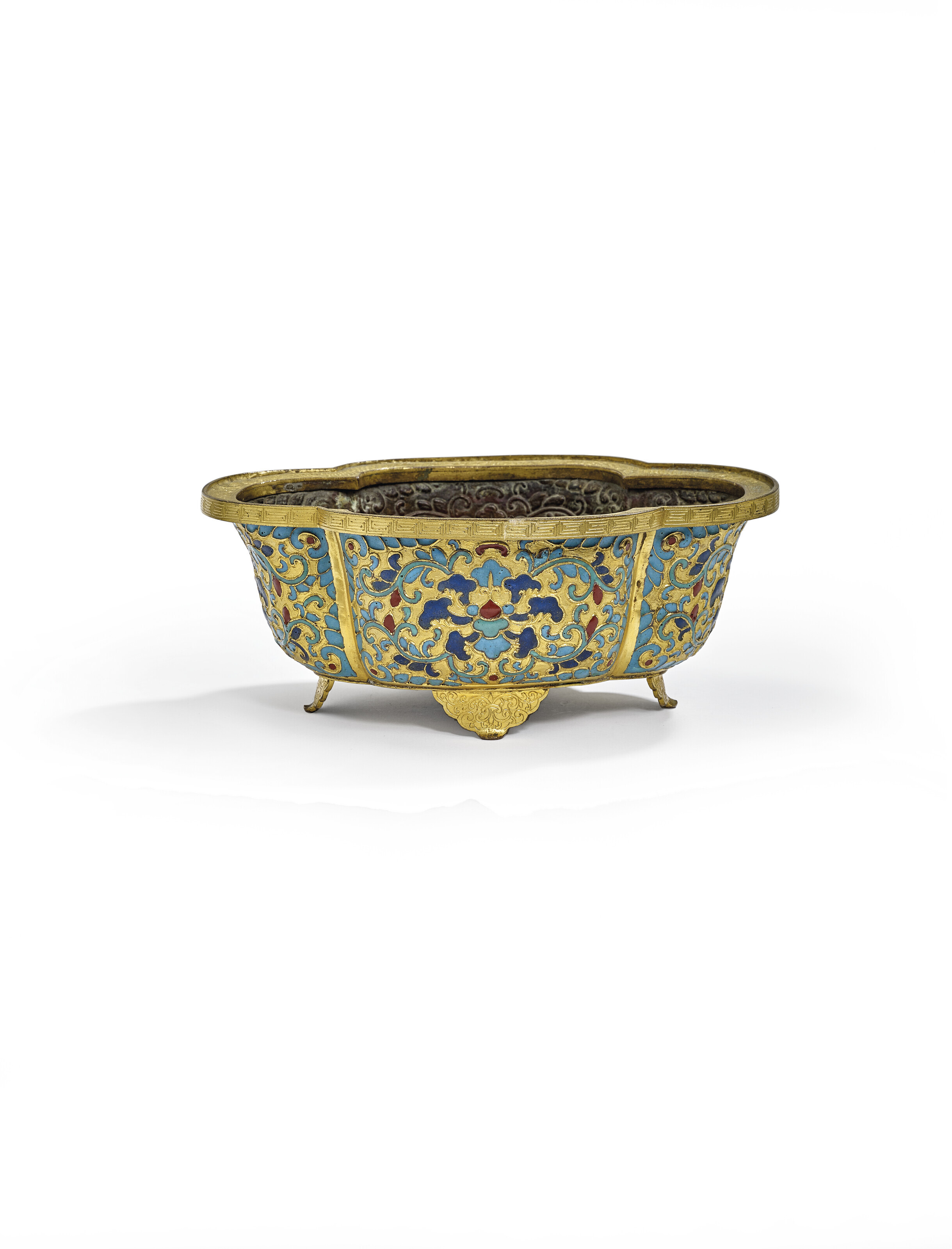 限定セールをすべて 清乾隆内填琺琅纏枝蓮紋海棠式花盆, CHINA, QING DYNASTY その他