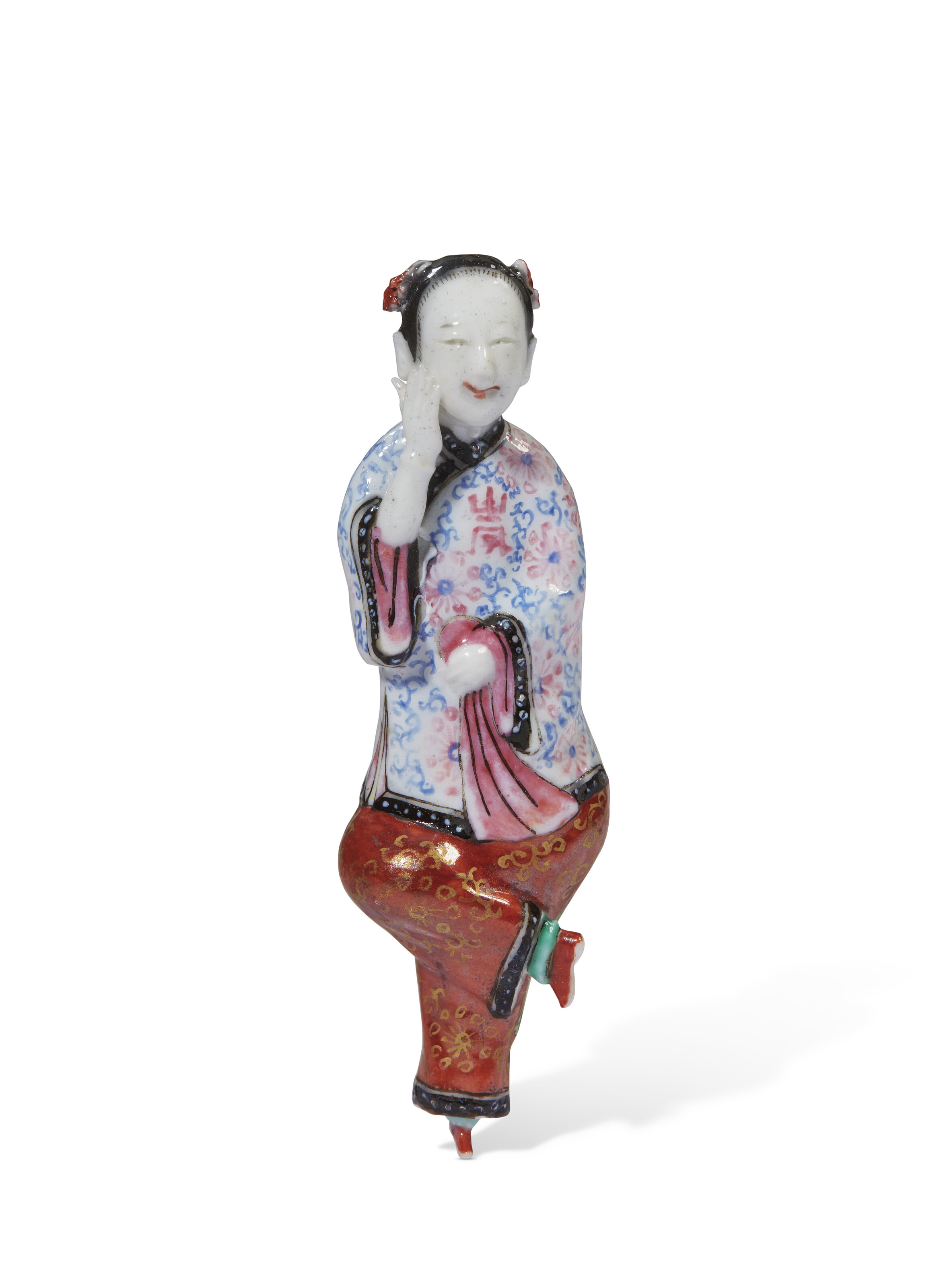 清孔雀蓝釉壶、炉、笔山及盘一组六件, CHINA, QING DYNASTY (1644-1911